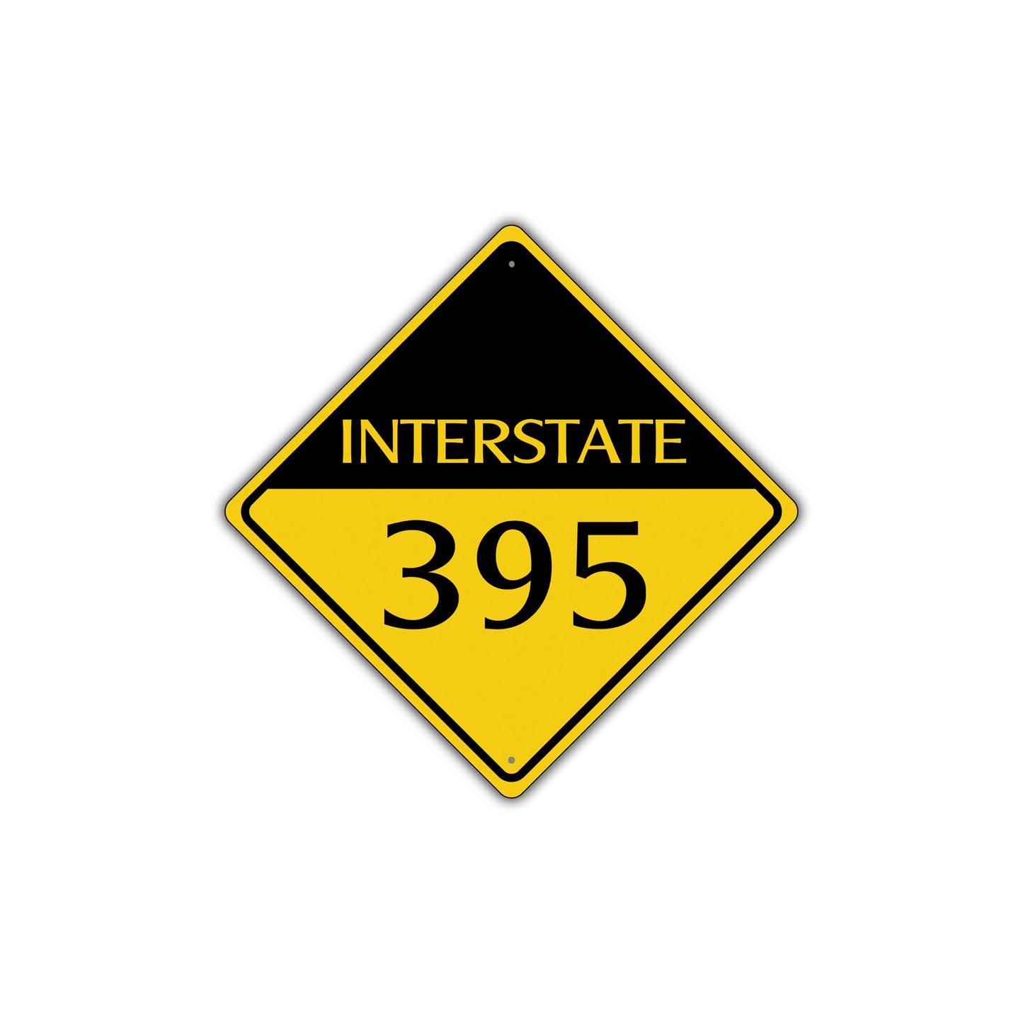 Interstate 395 Crossing Road Highway Alert Attention Xing Metal Aluminum Novelty Plate Sign