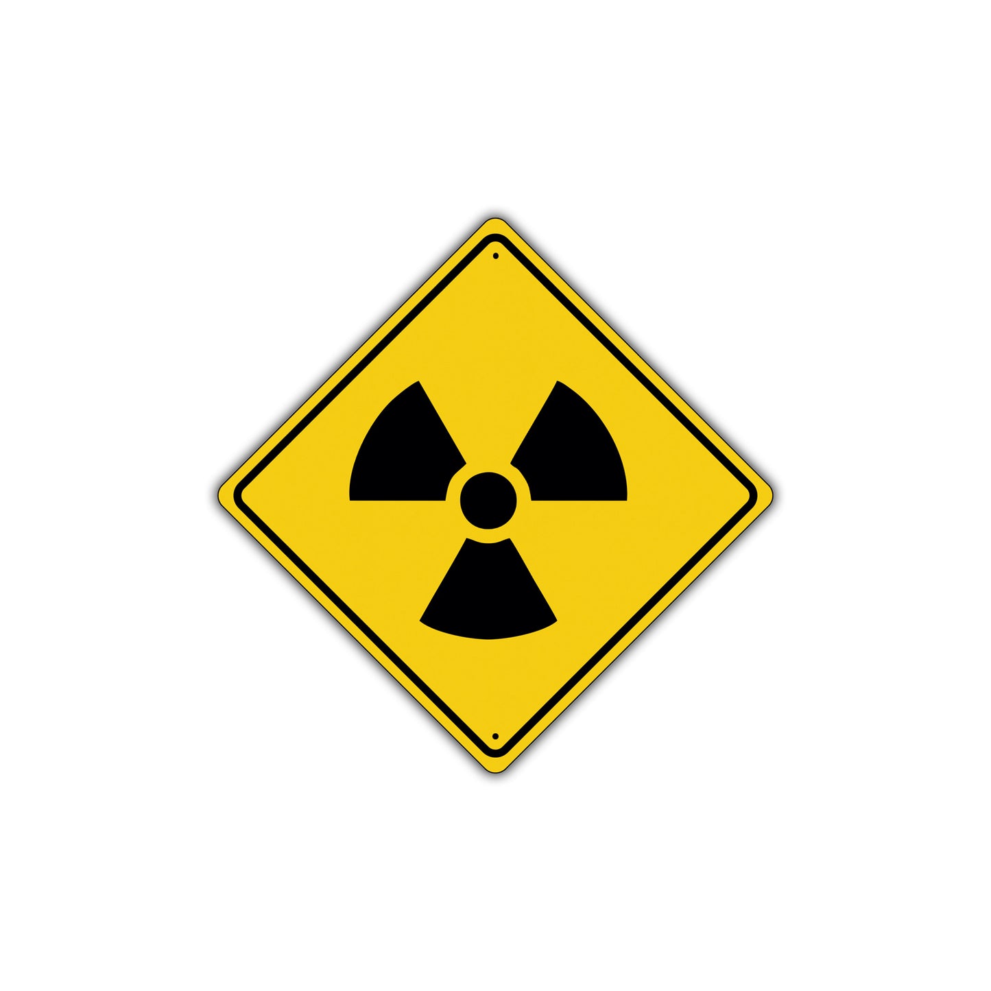 Warning Radioactive Materials with Graphic Alert Dangerous Xing Metal Aluminum Novelty Plate Sign