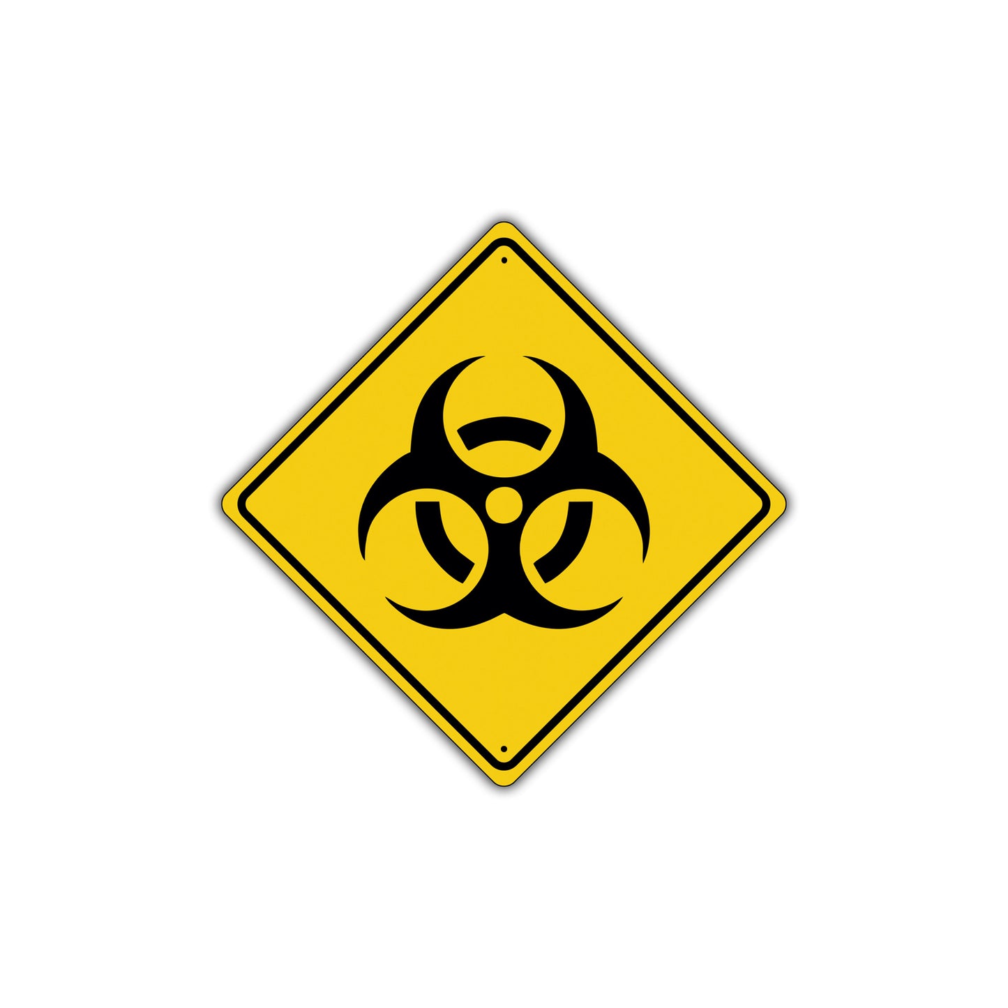 Caution Biological Hazard with Graphic Symbol Attention Xing Metal Aluminum Novelty Plate Sign