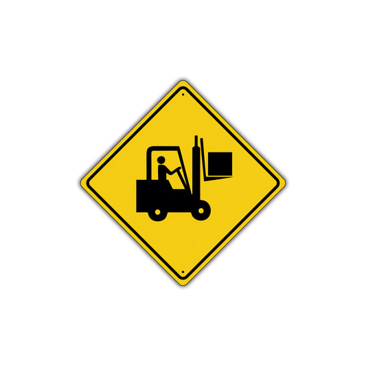 Authorized Drivers Only with Forklift Graphic Symbol Cargo Metal Aluminum Safety Sign Plate