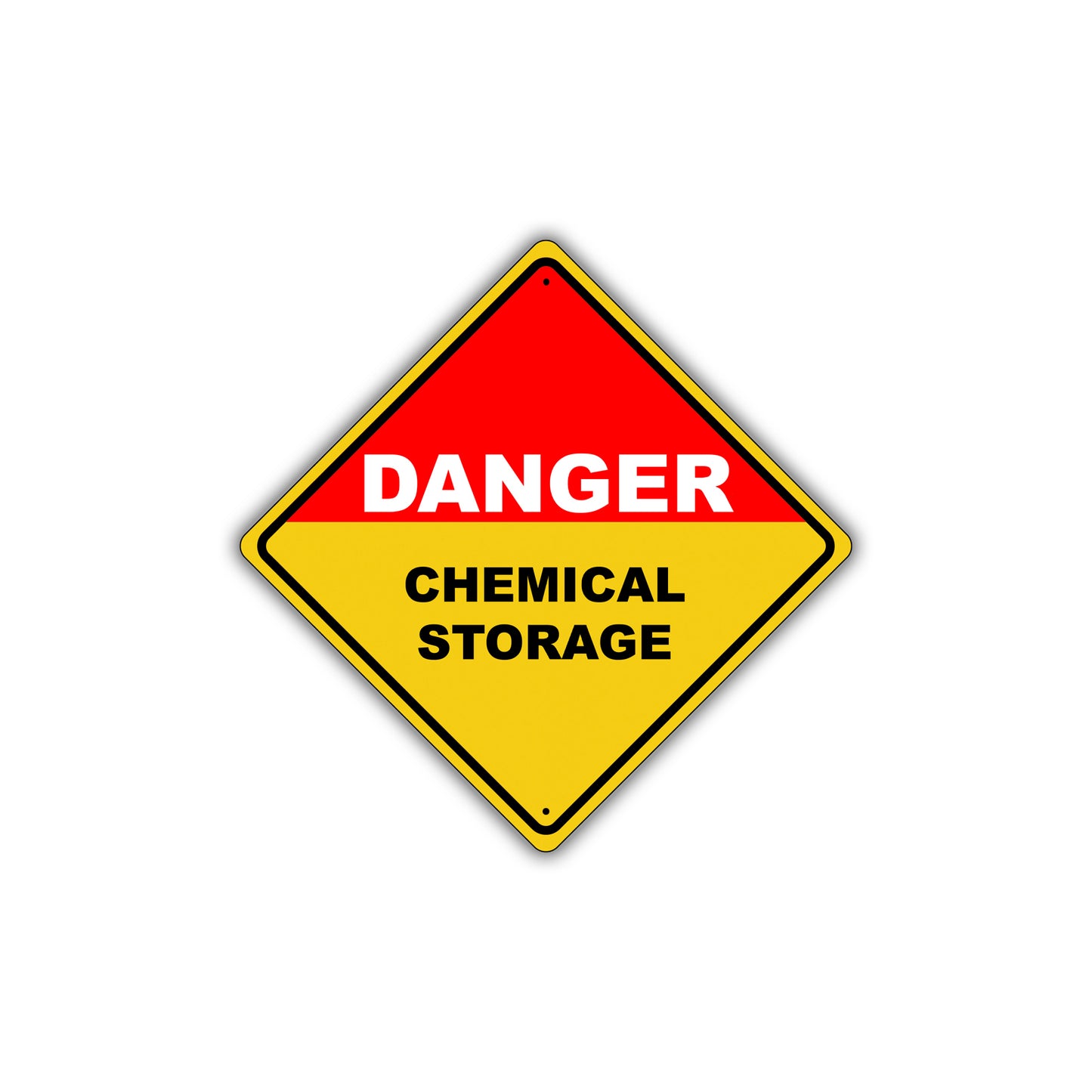 Caution Danger Chemical Storage Street Attention Metal Aluminum Novelty Alert Sign Plate