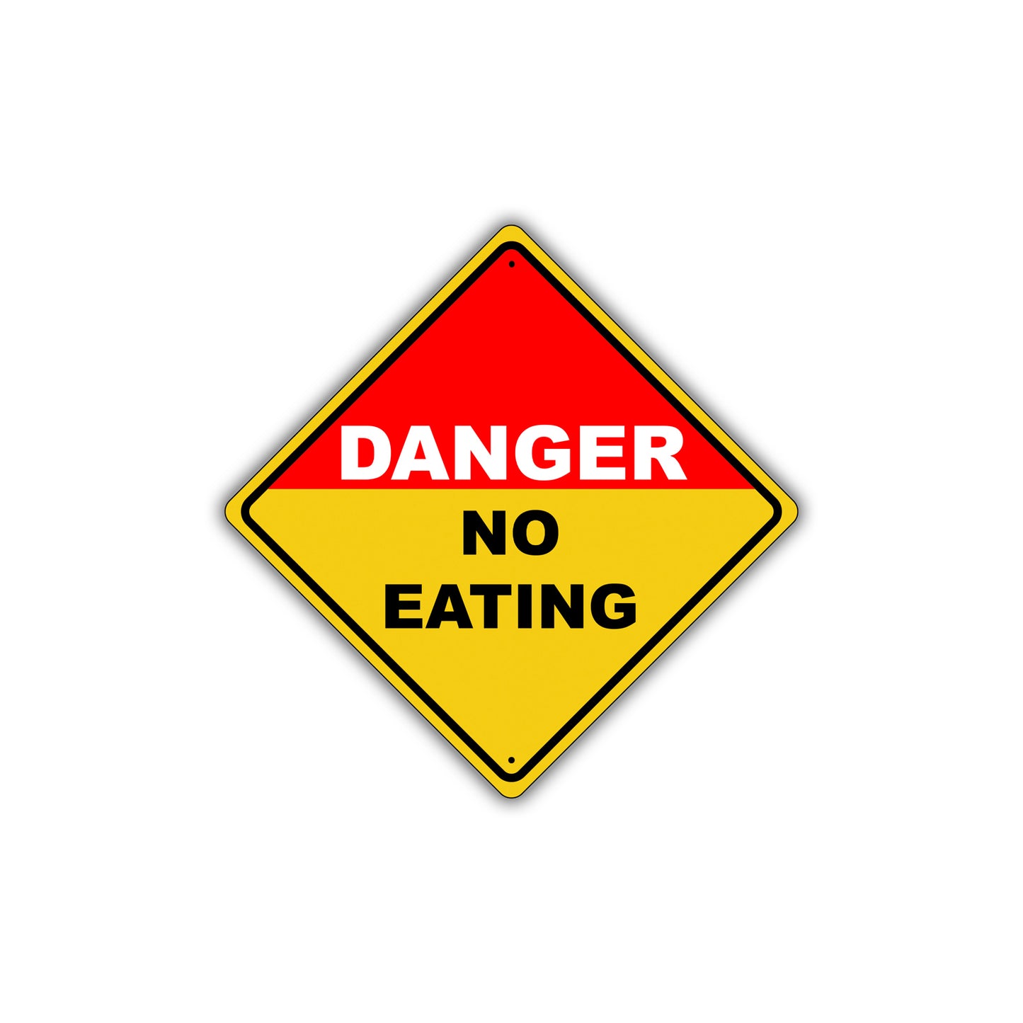 Danger No Eating Restriction Patients Dangerous Metal Aluminum Novelty Alert Notice Sign Plate