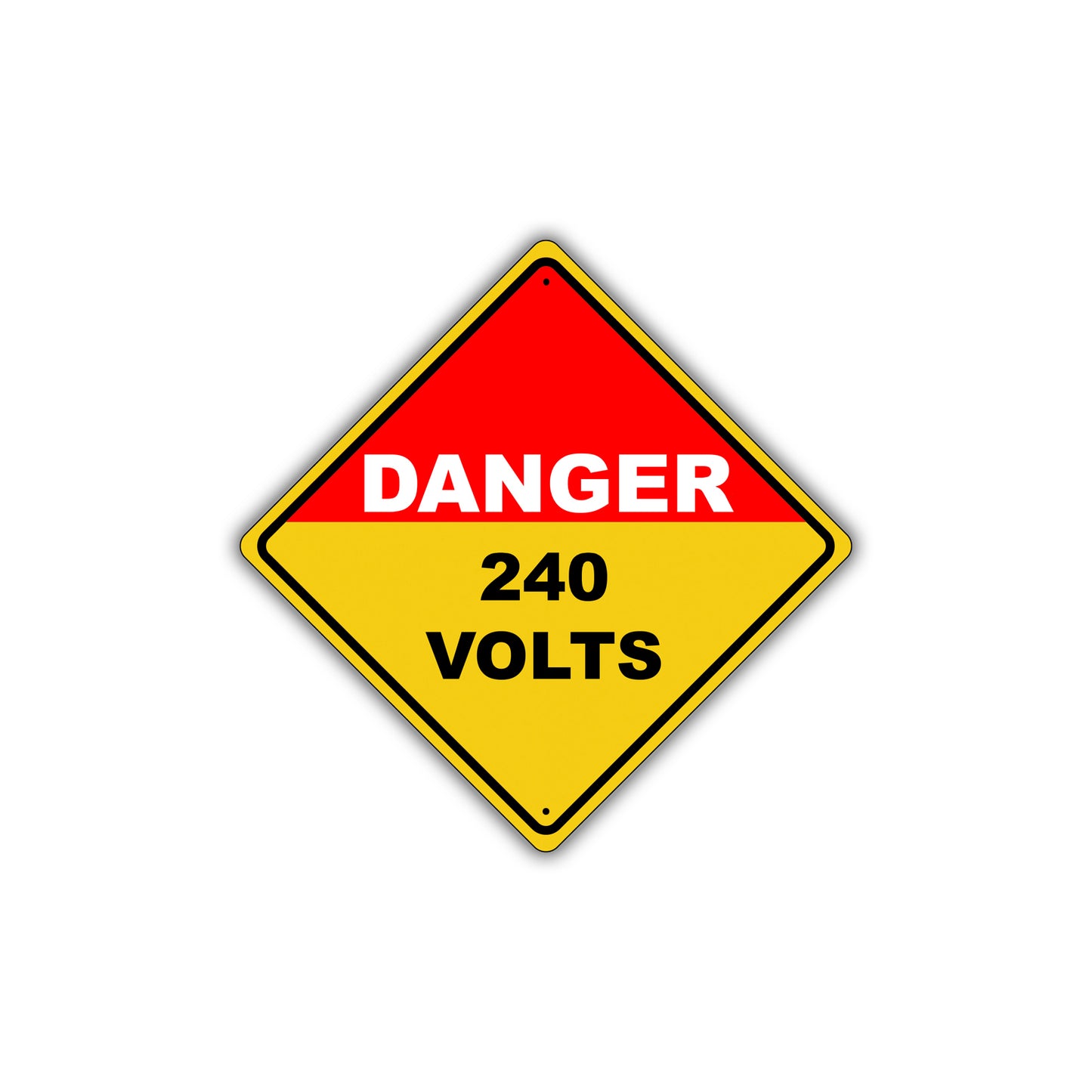 Caution Danger 240 Volts Hazardous High Voltage Keep Out Street Metal Aluminum Novelty Sign