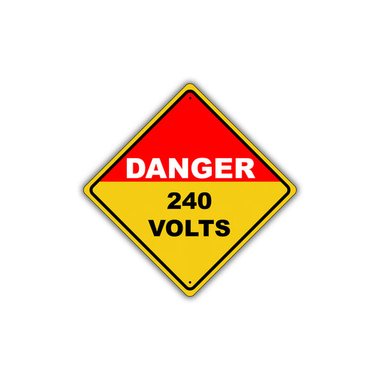 Caution Danger 240 Volts Hazardous High Voltage Keep Out Street Metal Aluminum Novelty Sign