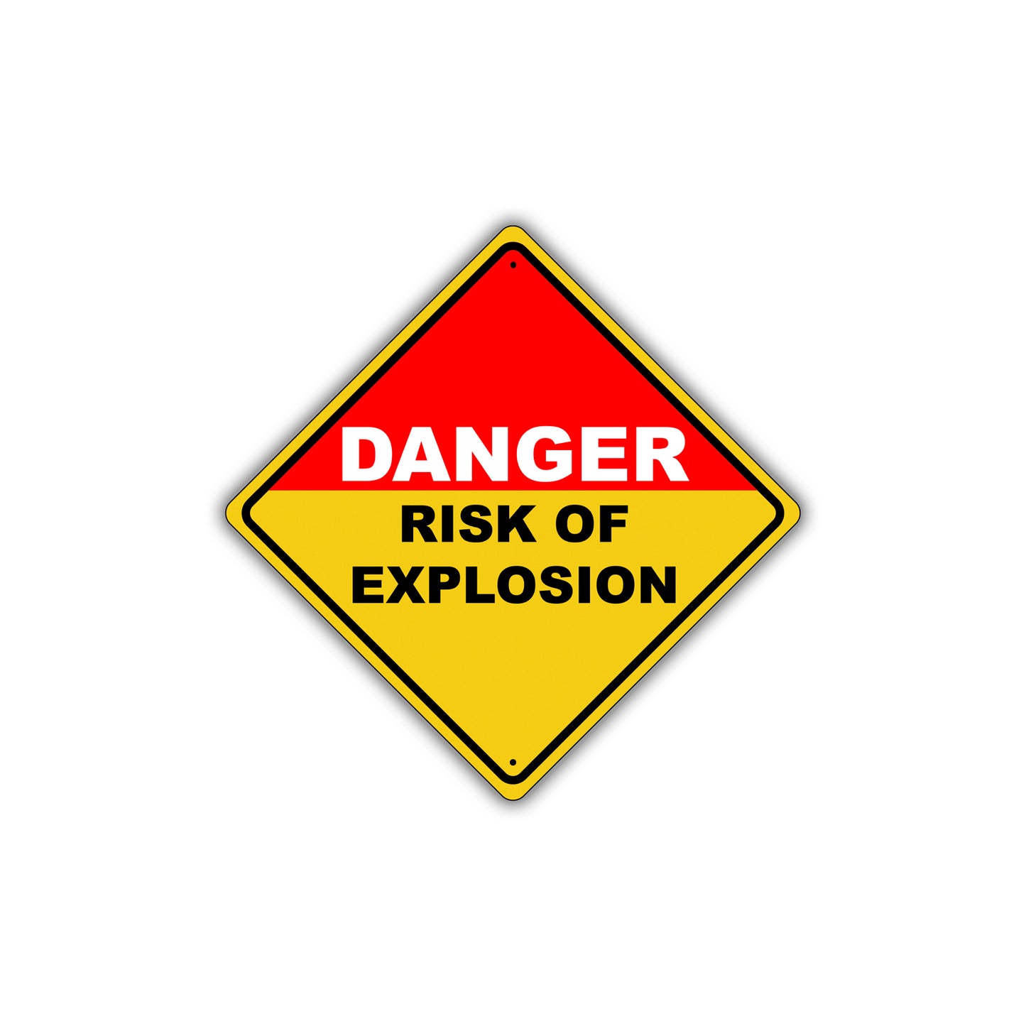 Danger Risk of Explosion Osha / Ansi Blast Keep Distance Metal Aluminum Novelty Notice Sign Plate