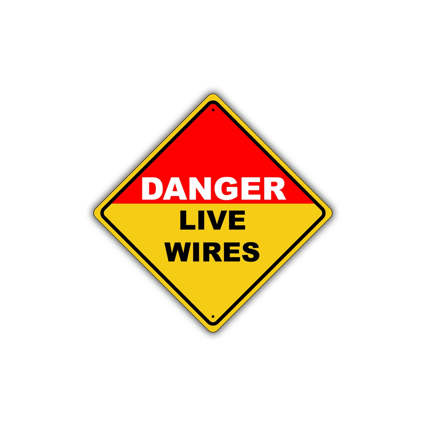 Caution Danger Live Wires Osha / Ansi Attention Metal Alert Aluminum Novelty Notice Sign Plate