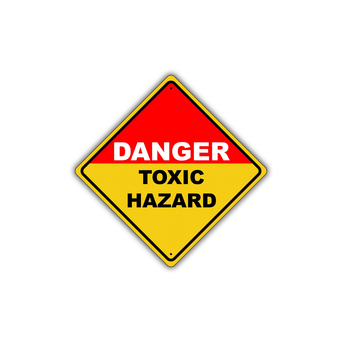 Caution Danger Toxic Hazard Gases Enter at Own Risk Metal Alert Aluminum Novelty Notice Sign Plate