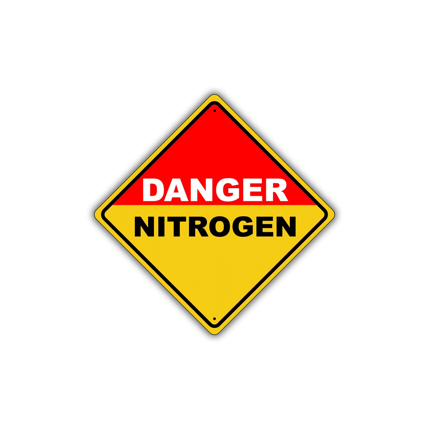 Caution Danger Nitrogen with Hazardous Chemical Osha Metal Alert Aluminum Novelty Notice Sign Plate