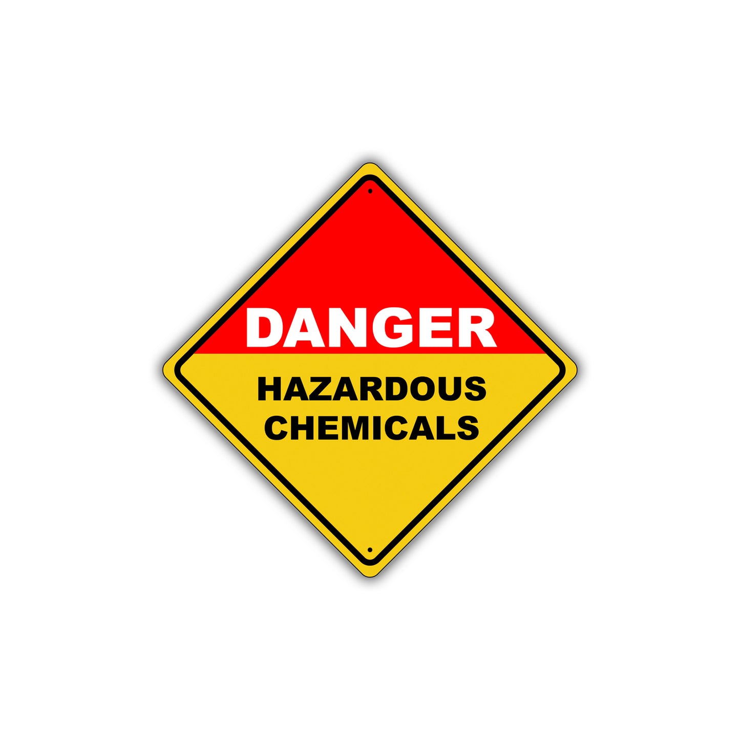 Caution Danger ous Hazardous Chemicals Metal Alert Aluminum Novelty Notice Sign Plate