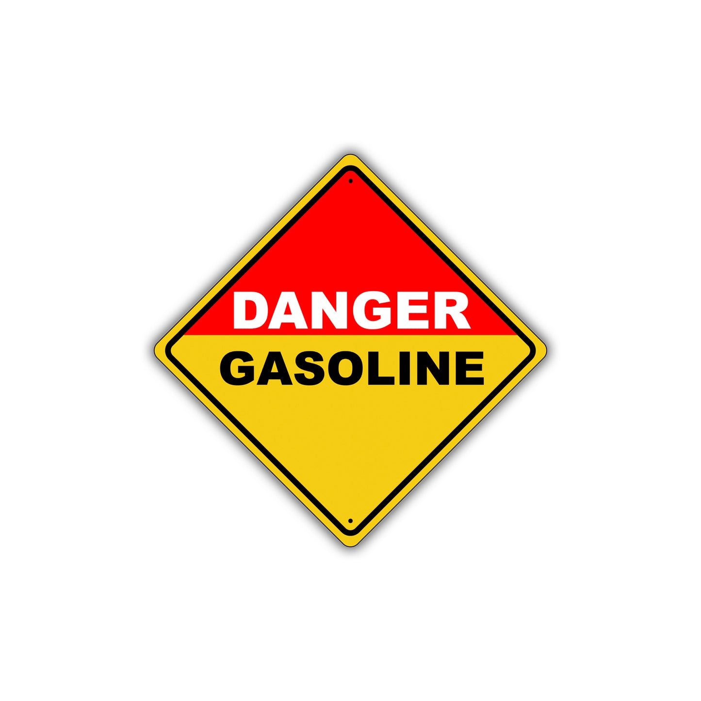Caution Danger Gasoline Road Street Warning Flammable Explosive Aluminum Novelty Notice Sign