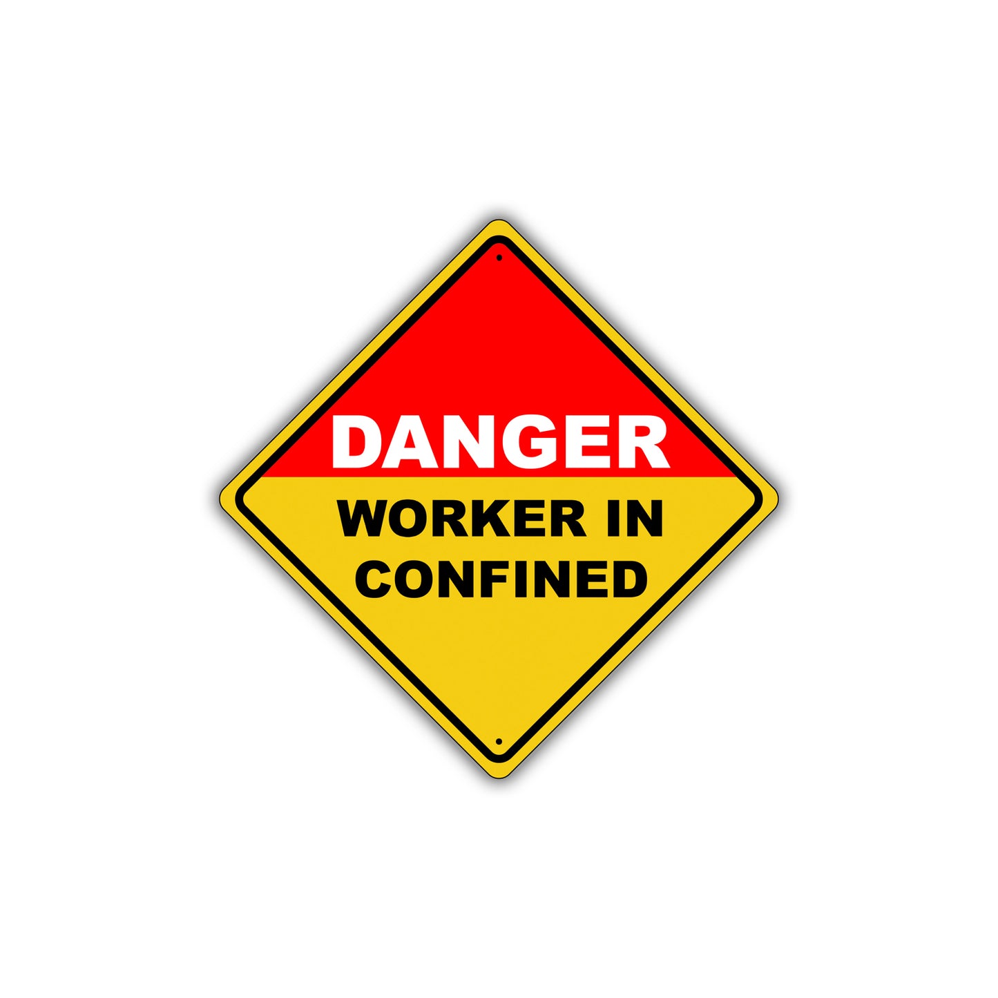 Caution Danger Worker In Confined Space Permit Only Osha Metal Aluminum Novelty Notice Sign