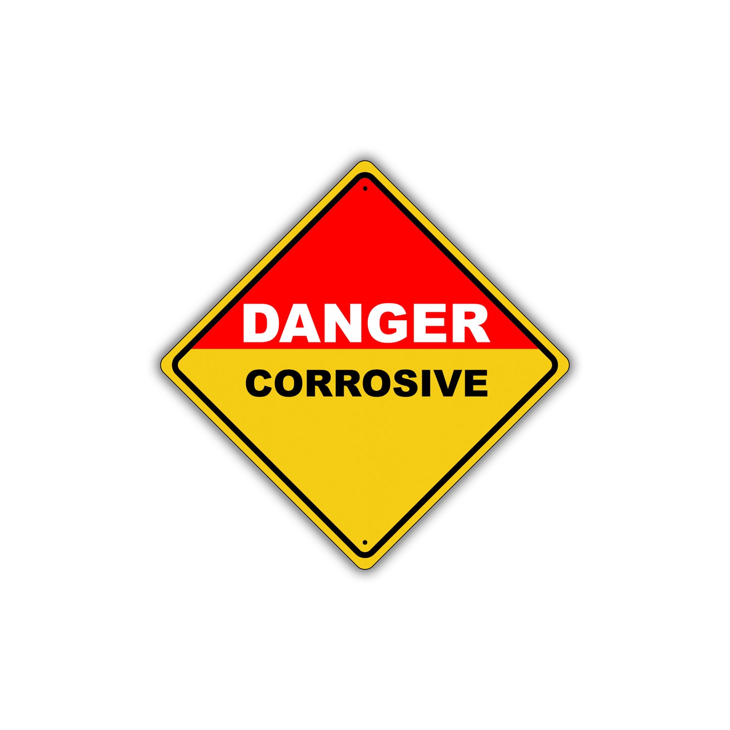 Caution Danger Corrosive Hazard Safety Osha Metal Alert Aluminum Novelty Notice Sign Plate
