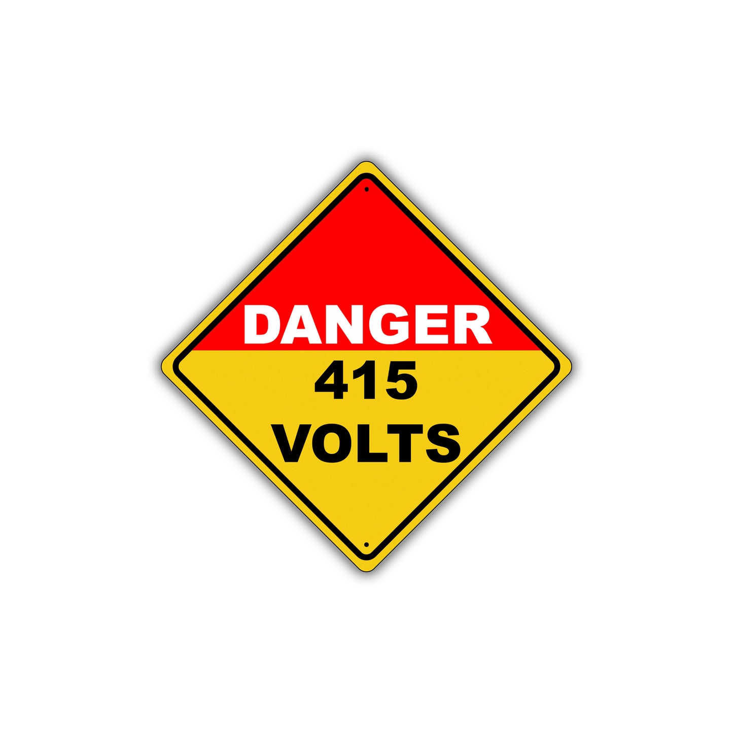 Caution Danger 415 Volts Electric Industrial Osha / Ansi Metal Alert Aluminum Novelty Notice Sign