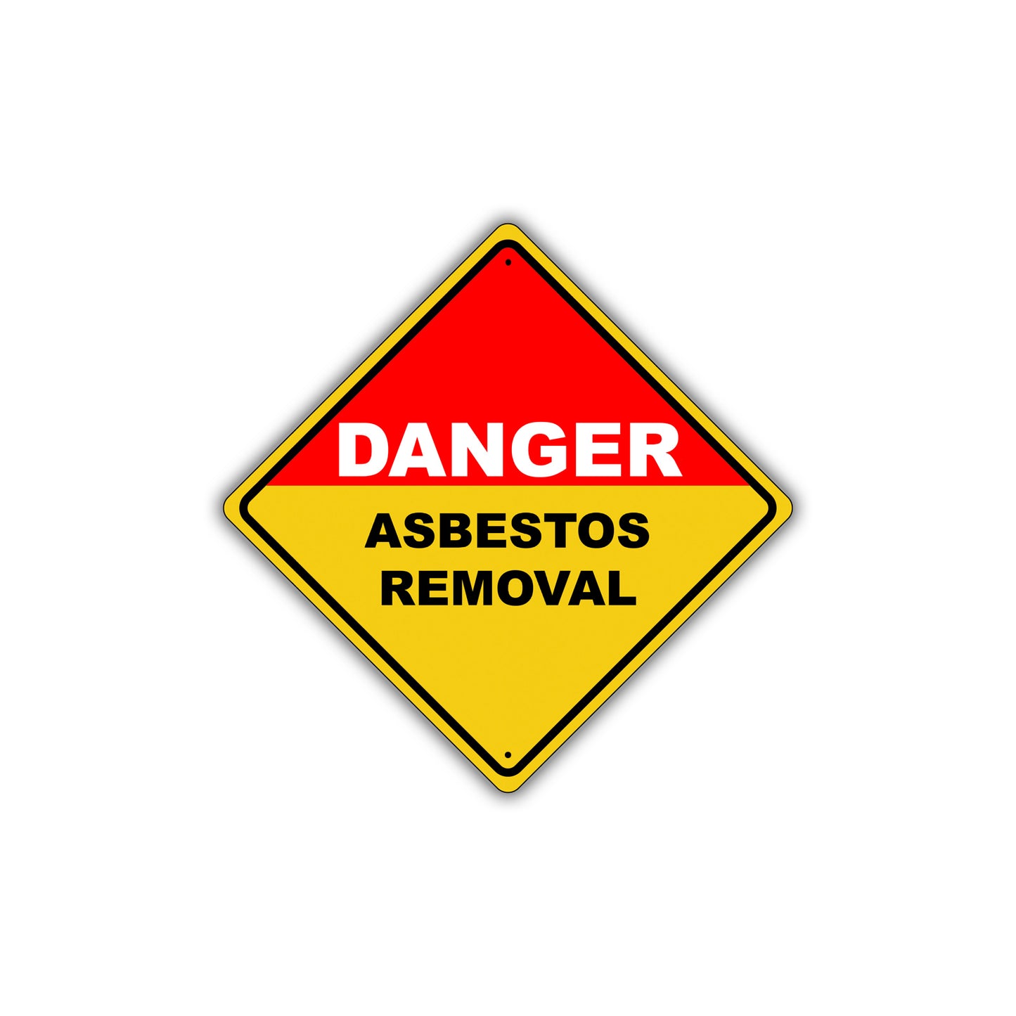 Caution Danger Asbestos Removal Lung & Cancer Disease Metal Alert Aluminum Novelty Notice Sign
