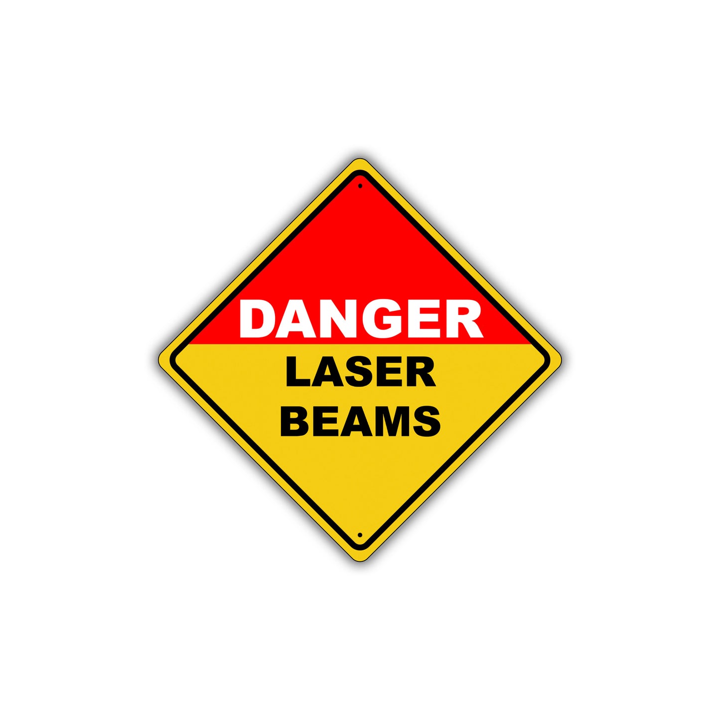 Caution Danger Laser Beams Don't Look Directly Osha Metal Alert Aluminum Novelty Notice Sign Plate