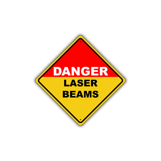 Caution Danger Laser Beams Don't Look Directly Osha Metal Alert Aluminum Novelty Notice Sign Plate