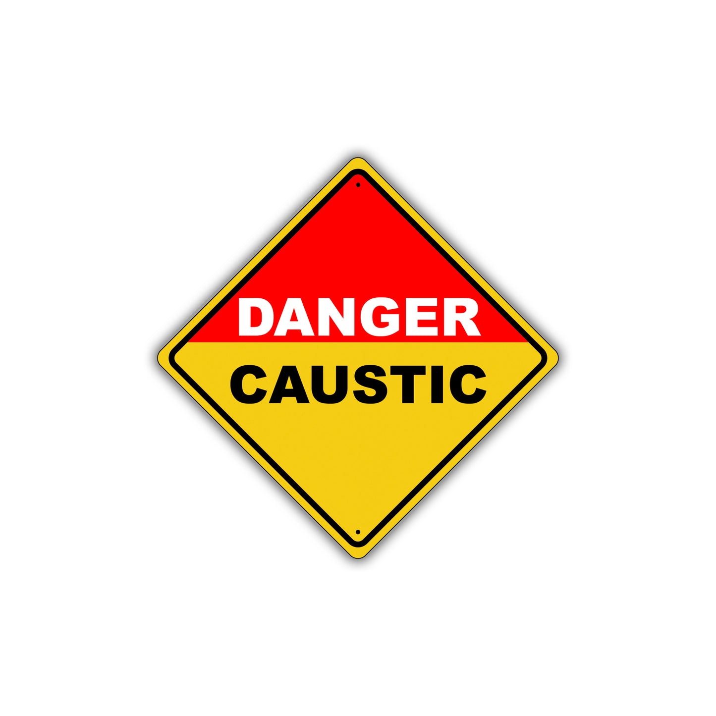 Caution Danger Caustic Osha Metal Alert Aluminum Novelty Notice Sign Plate