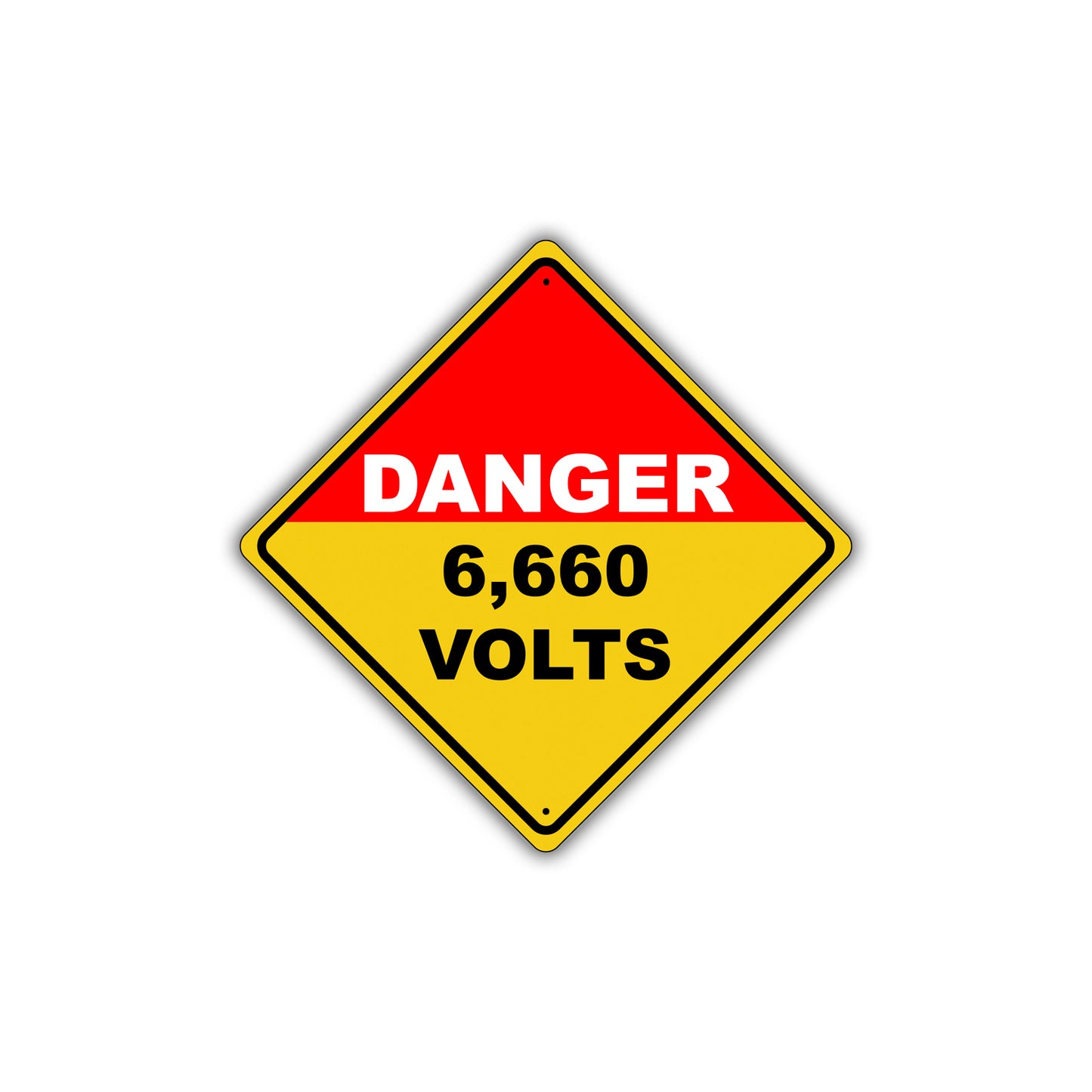 Caution Danger 6,660 Volts Electric Industrial Osha Metal Alert Aluminum Novelty Notice Sign Plate