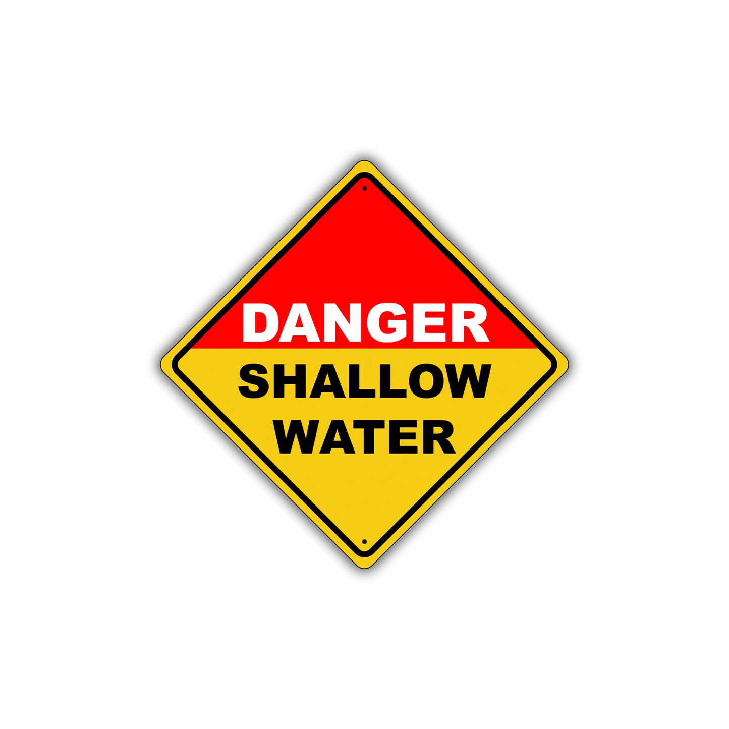 Caution Danger Shallow Water No Diving Pool Metal Alert Aluminum Novelty Notice Sign Plate