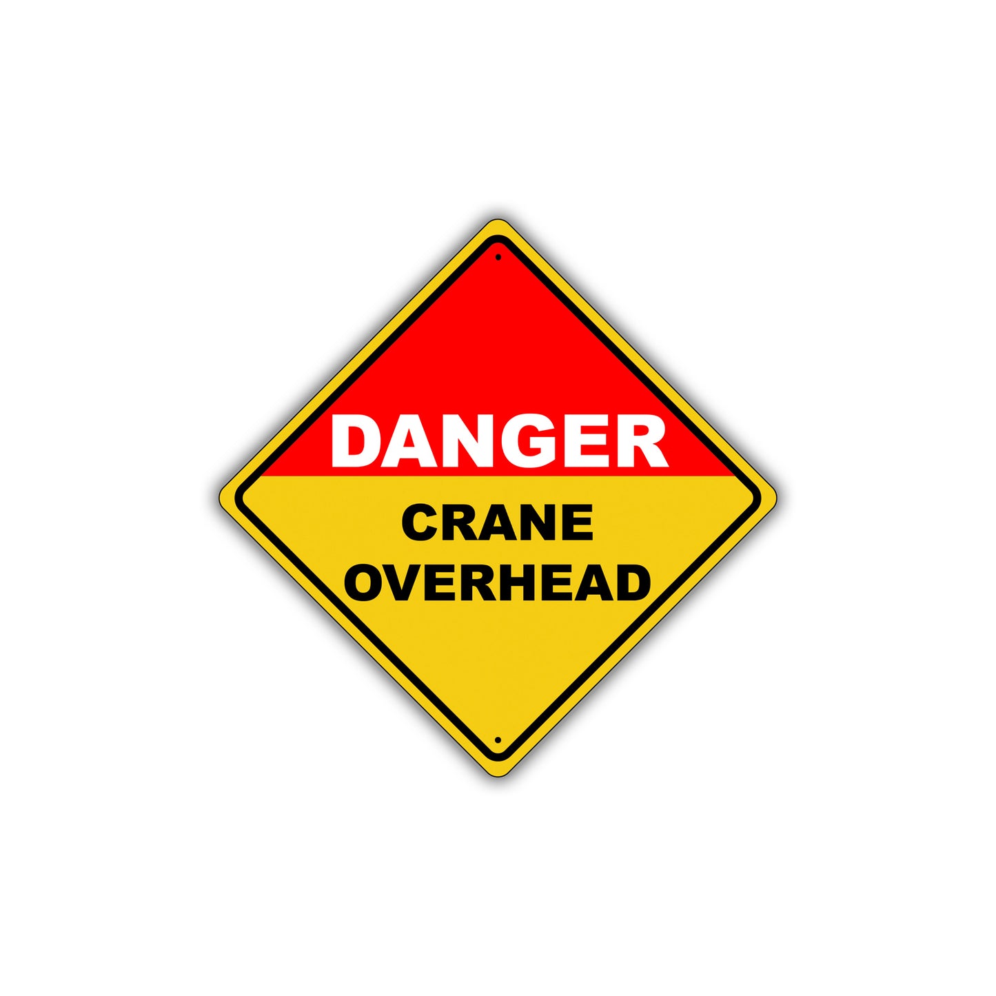Caution Danger Crane Overhead Hazard Osha / AnsiI Metal Alert Aluminum Novelty Notice Sign