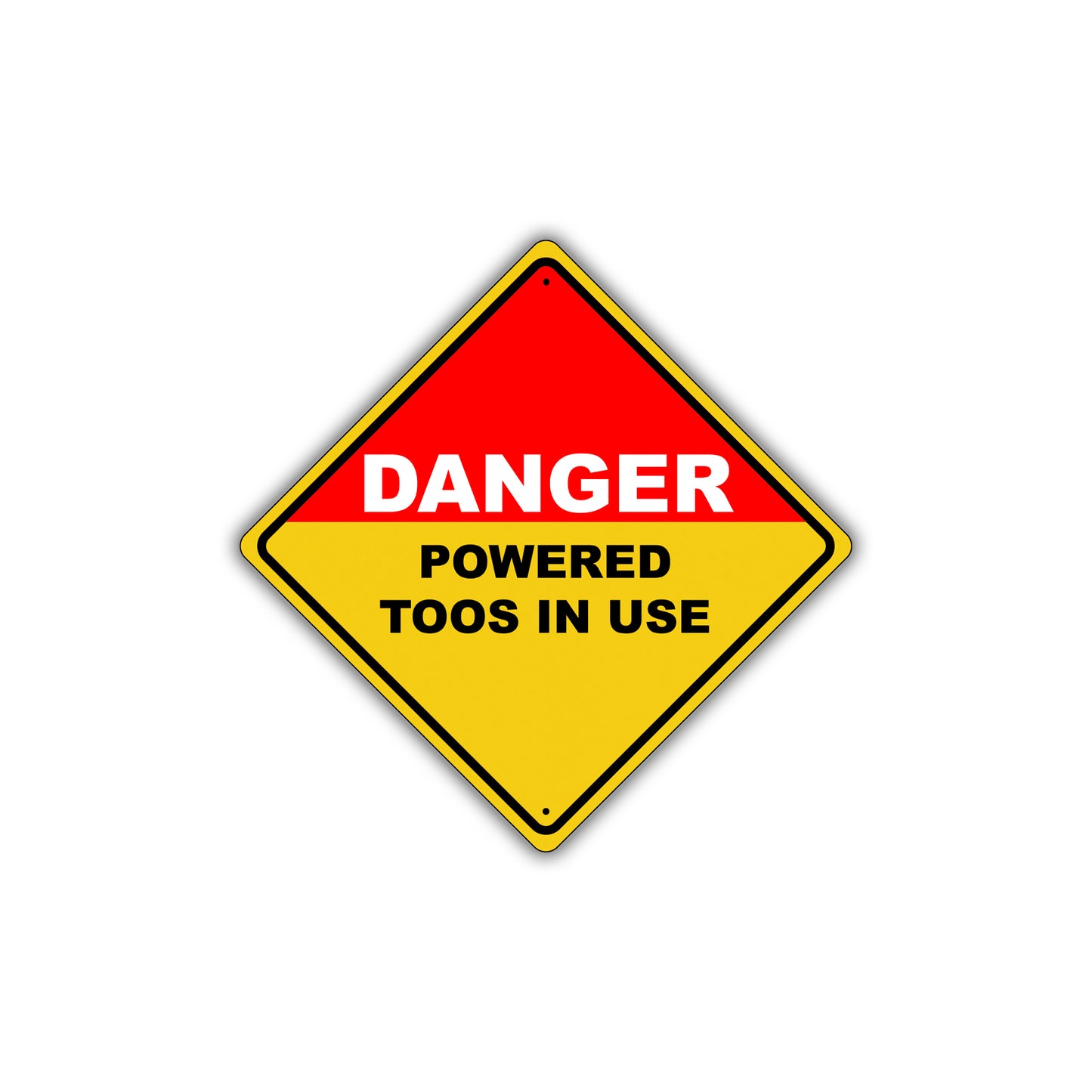Caution Danger Powered Tools In Use Osha Metal Alert Aluminum Novelty Notice Sign