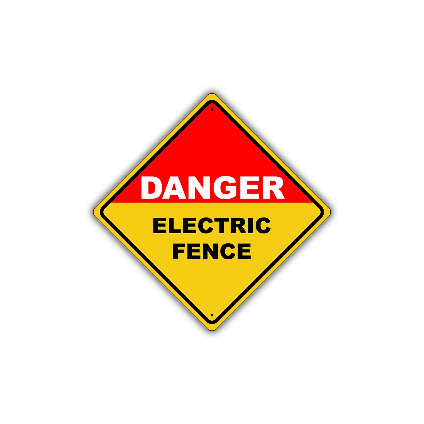 Caution Danger Electric Fence Hazard Do Not Touch Private Property Metal Alert Aluminum Notice Sign
