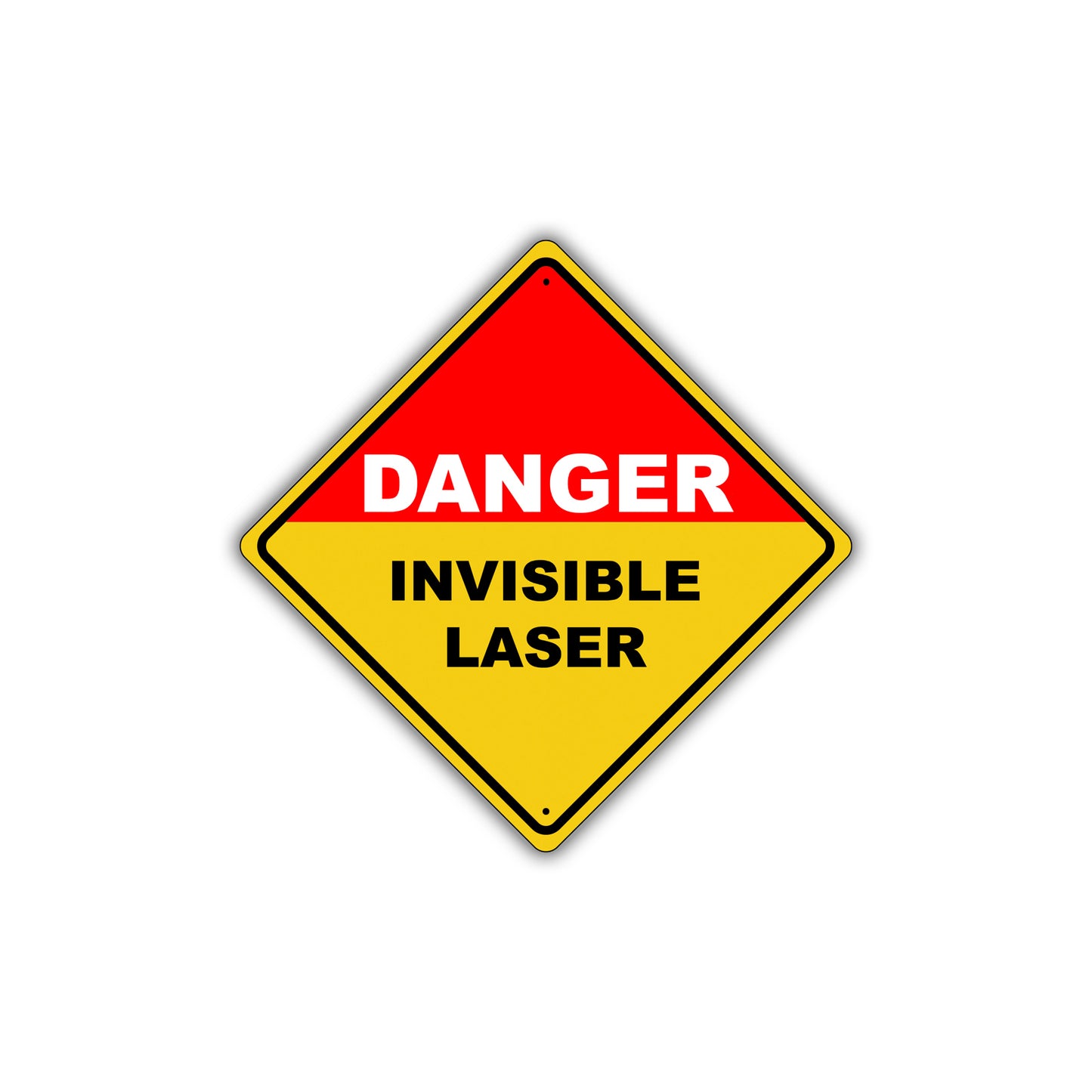 Caution Danger Invisible Laser Beam Hazard Osha Metal Alert Aluminum Novelty Notice Sign