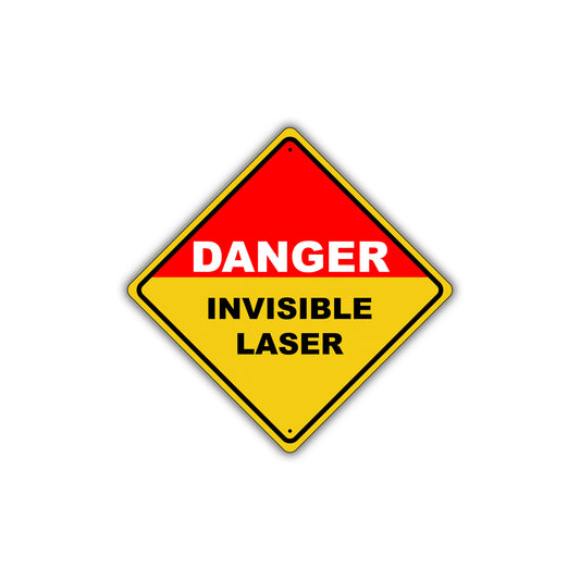 Caution Danger Invisible Laser Beam Hazard Osha Metal Alert Aluminum Novelty Notice Sign