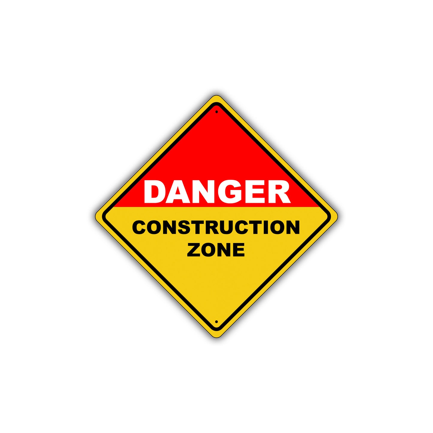 Caution Danger Construction Zone Wear Equipment Osha Metal Alert Aluminum Novelty Notice Sign