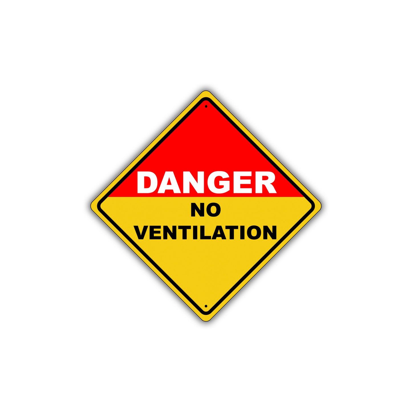 Caution Danger No Ventilation Osha / Ansi Metal Alert Aluminum Novelty Notice Sign Plate