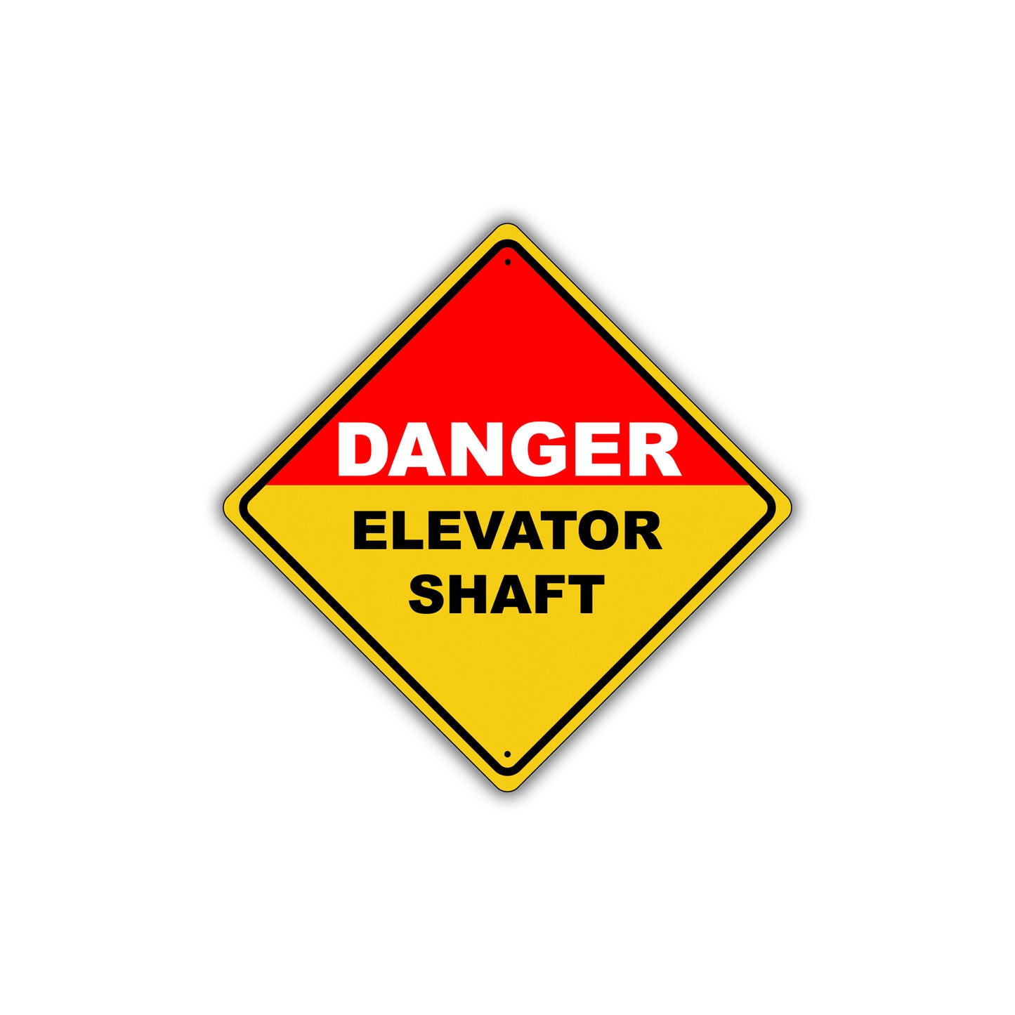 Caution Danger Elevator Shaft Osha Metal Alert Aluminum Novelty Notice Sign Plate