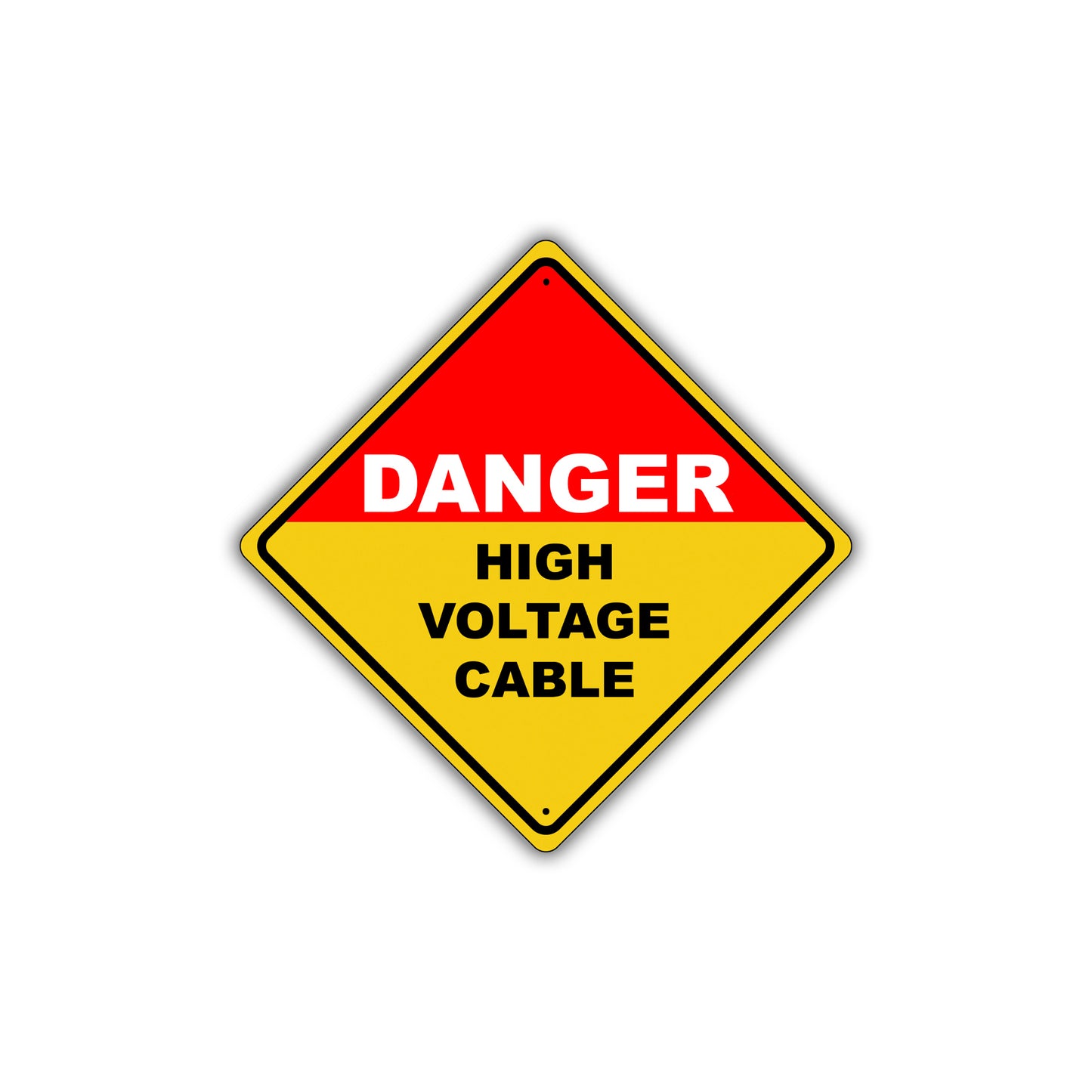 Caution Danger High Voltage Cable Do Not Touch Metal Alert Aluminum Novelty Notice Sign Plate