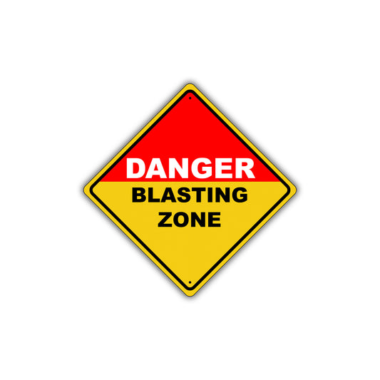 Caution Danger  Blasting Zone Keep Away! Osha Metal Alert Aluminum Novelty Notice Sign Plate
