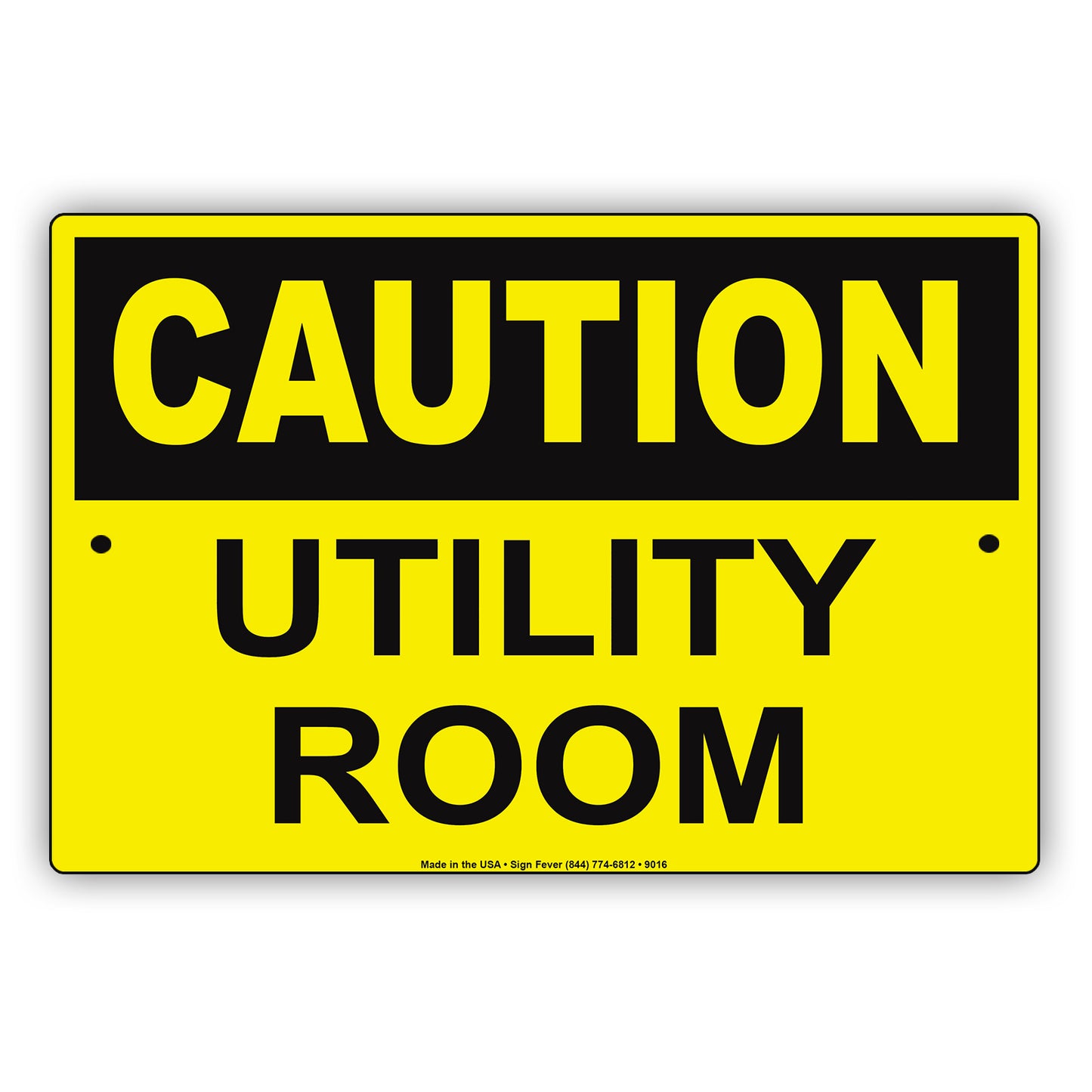 Caution Utility Room Service Electrical Aluminum Metal Sign Plate