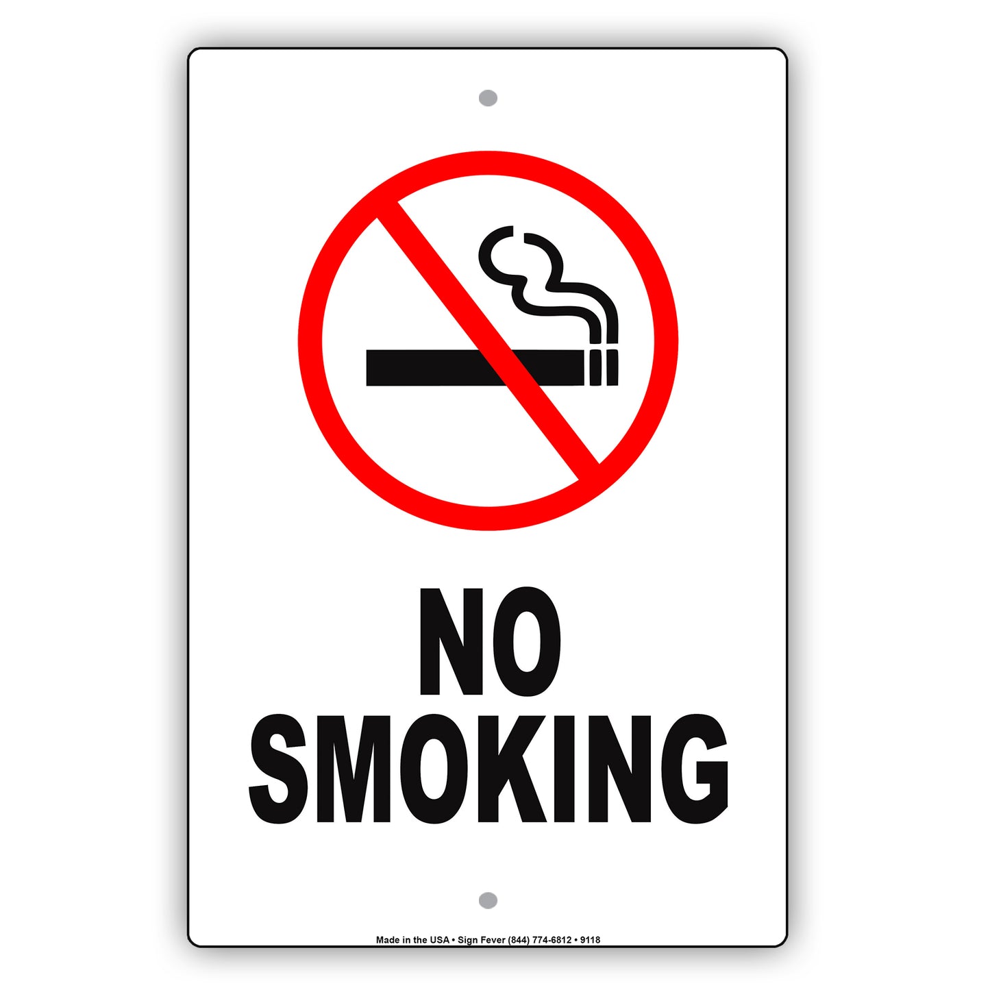 No Smoking Vaping Cigarettes Cigar Restriction Aluminum Metal Sign