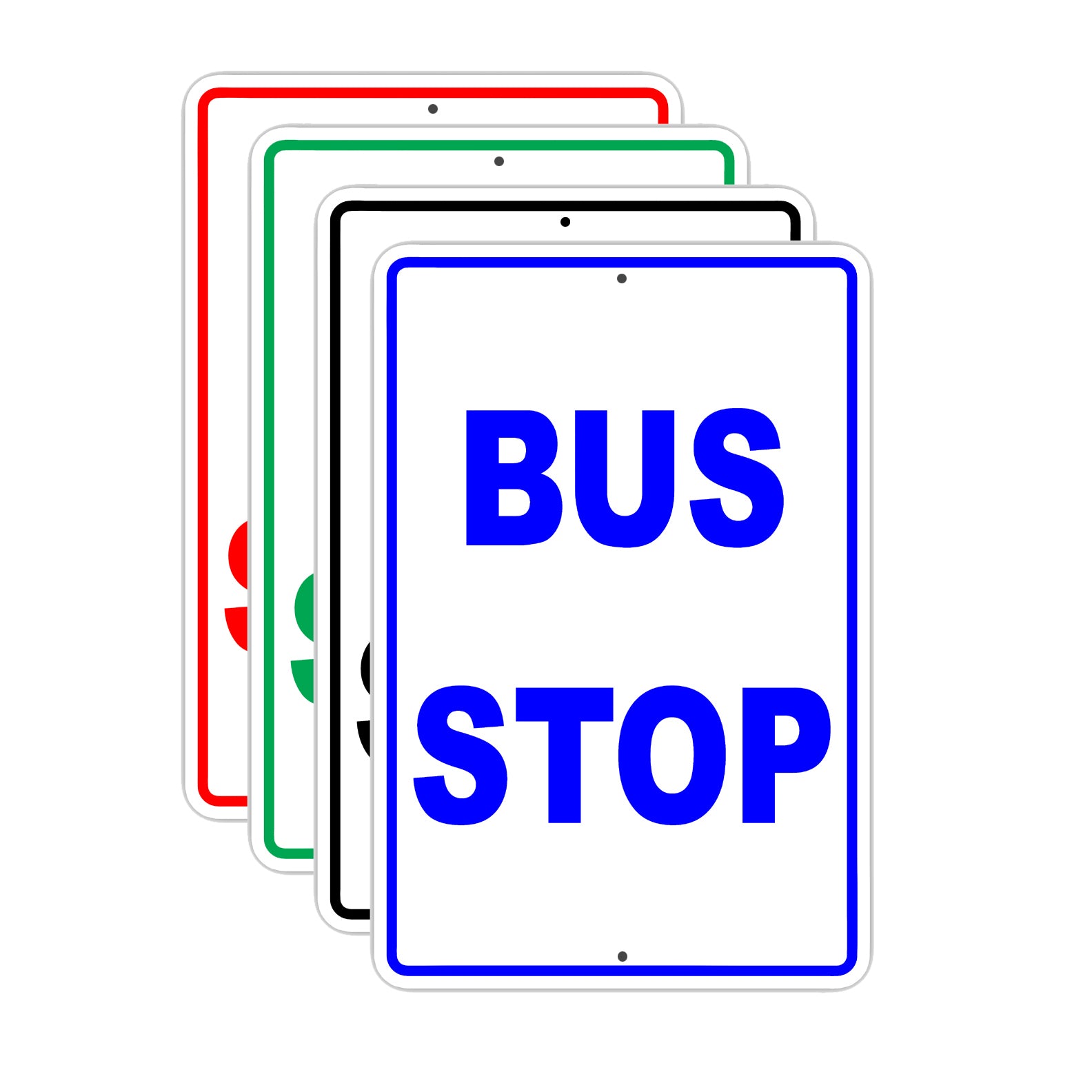 Bus Stop Station Passengers No Parking Aluminum Metal Sign