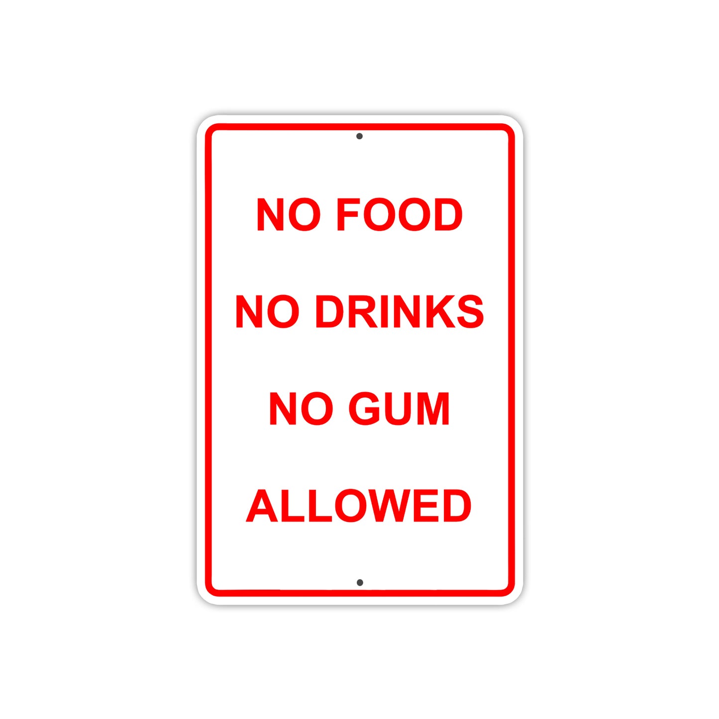 Notice No Spitting or Cursing Allowed Restriction Warning Aluminum Metal Sign