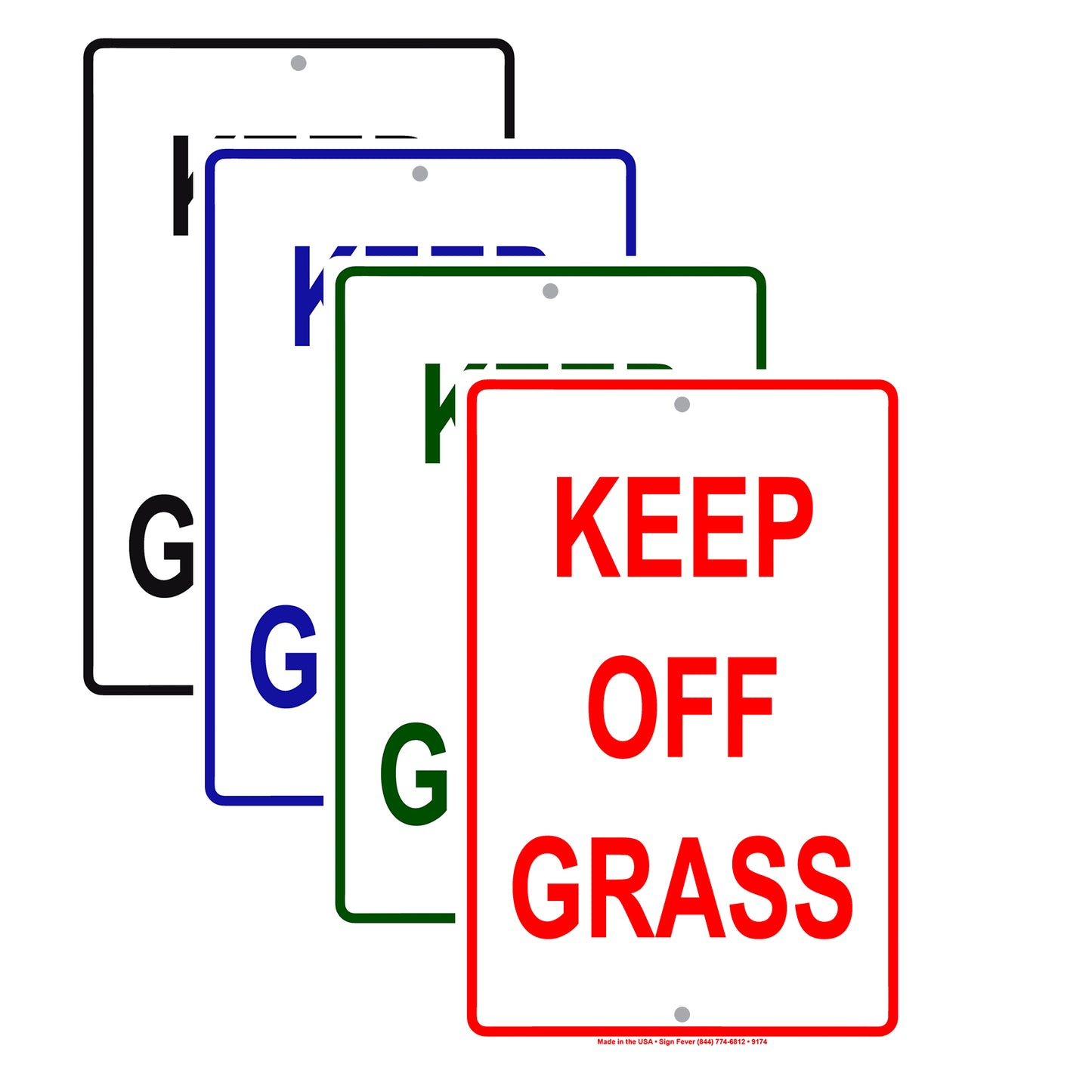 Keep Off Grass Restriction Notice Warning Aluminum Metal Sign