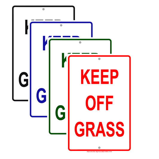Keep Off Grass Restriction Notice Warning Aluminum Metal Sign