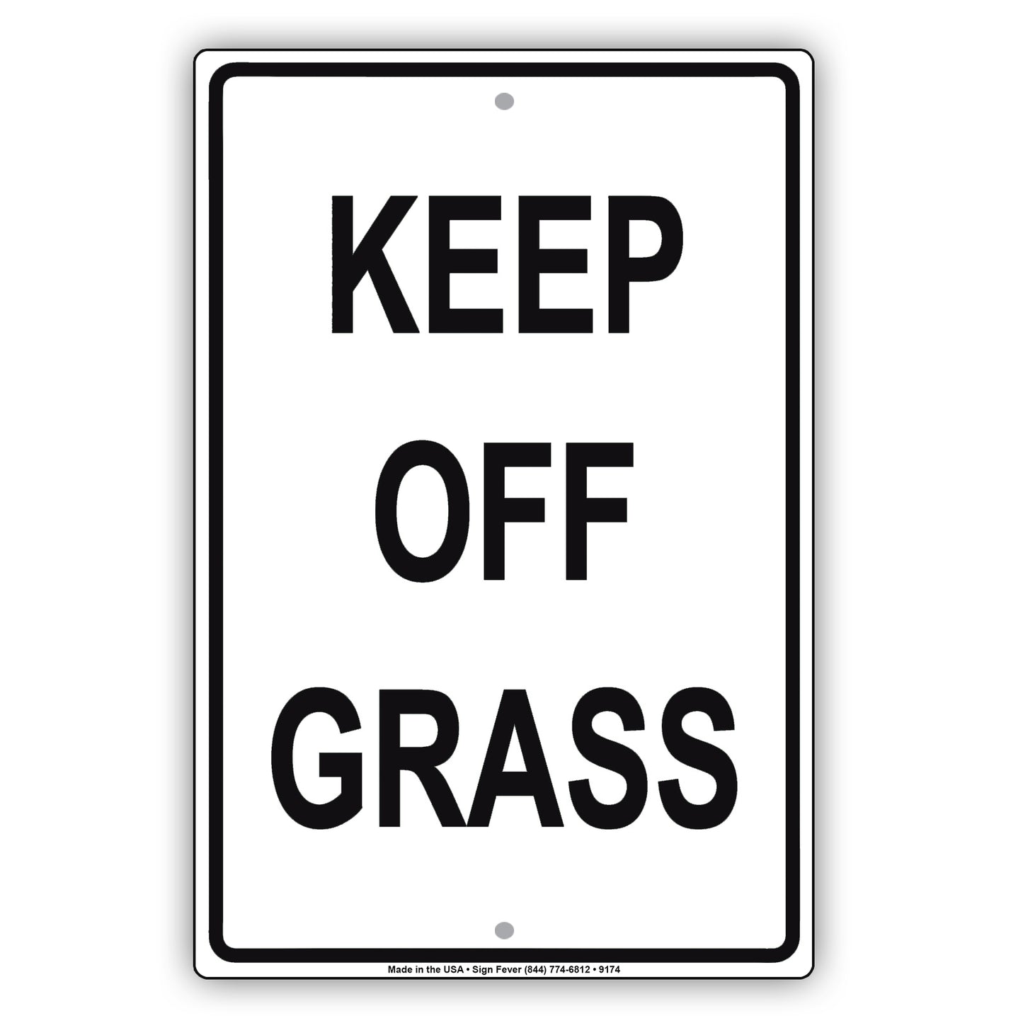 Keep Off Grass Restriction Notice Warning Aluminum Metal Sign