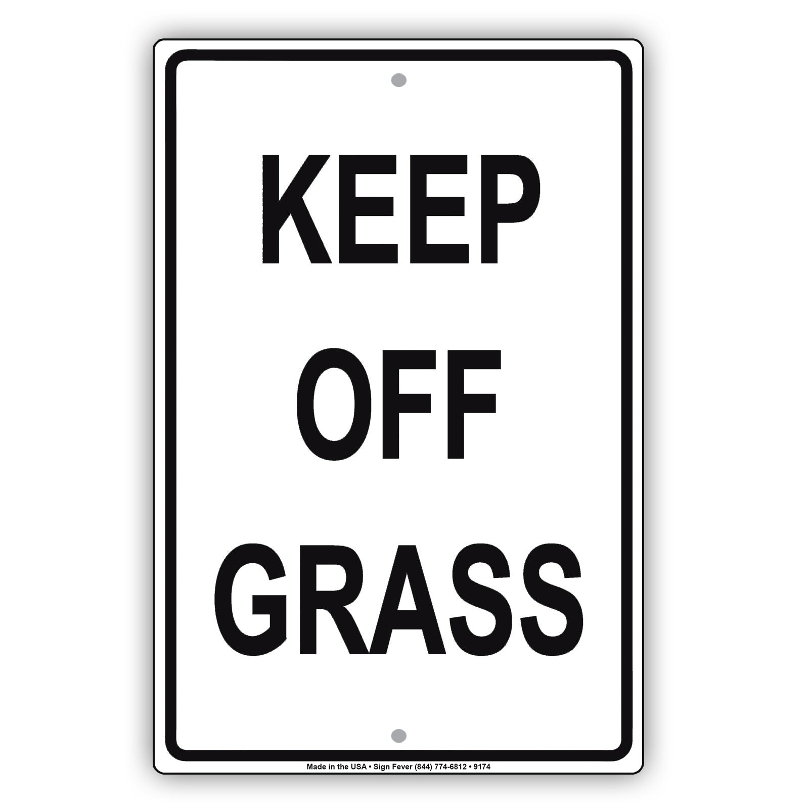 Keep Off Grass Restriction Notice Warning Aluminum Metal Sign