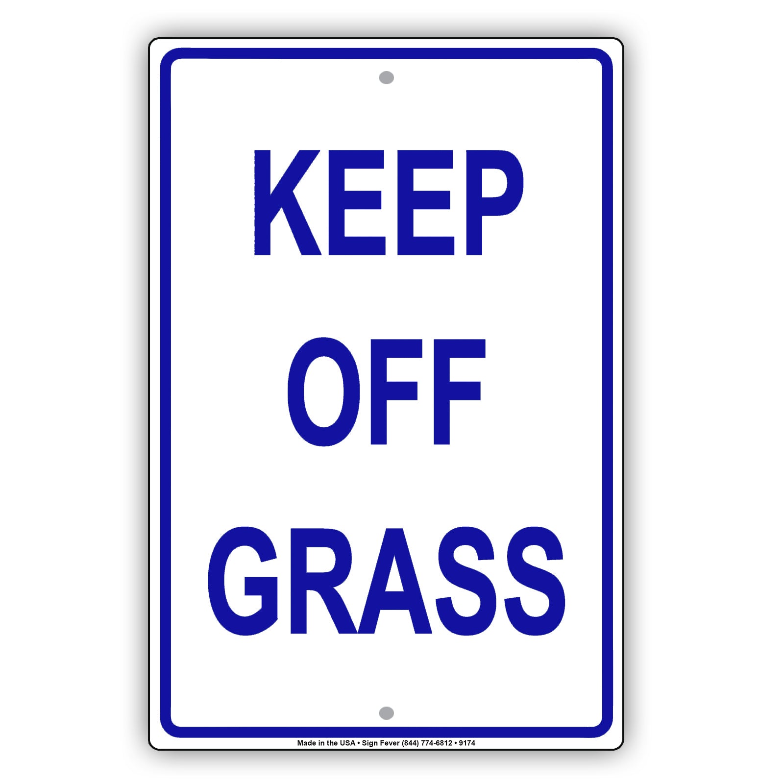 Keep Off Grass Restriction Notice Warning Aluminum Metal Sign