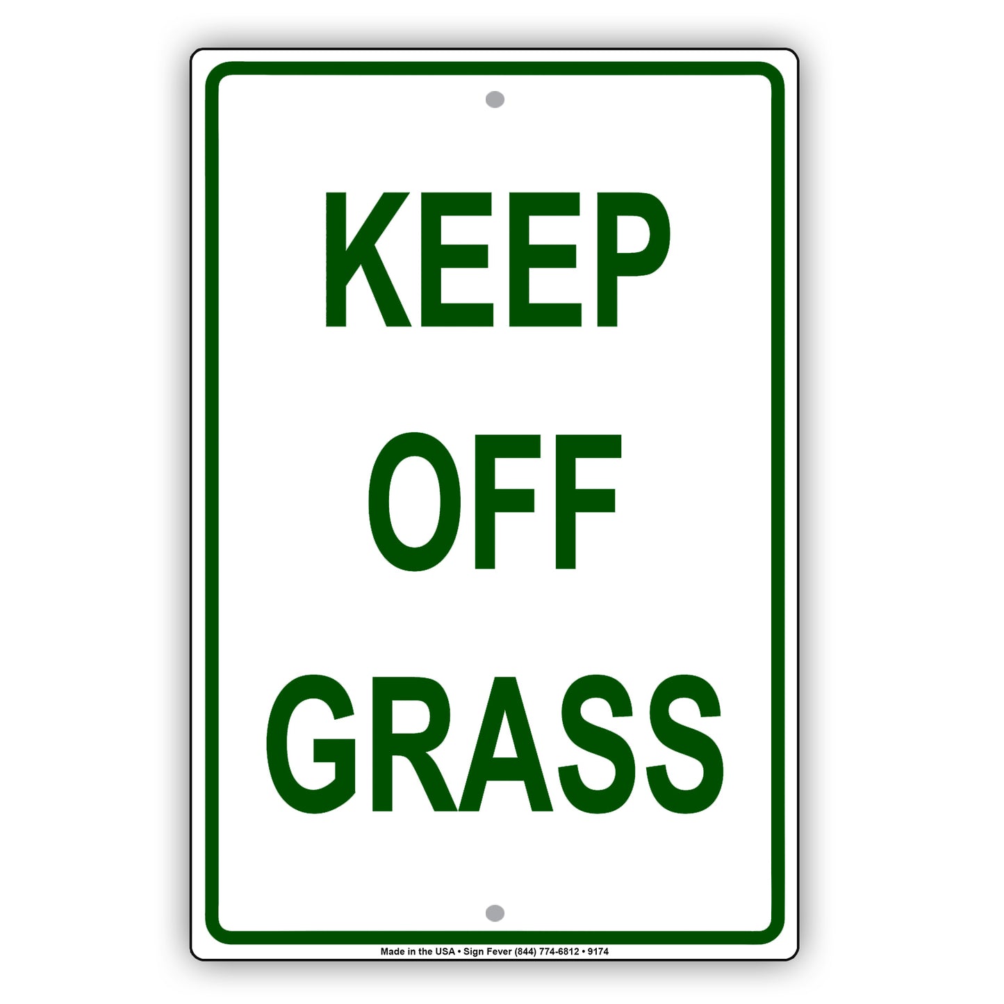 Keep Off Grass Restriction Notice Warning Aluminum Metal Sign