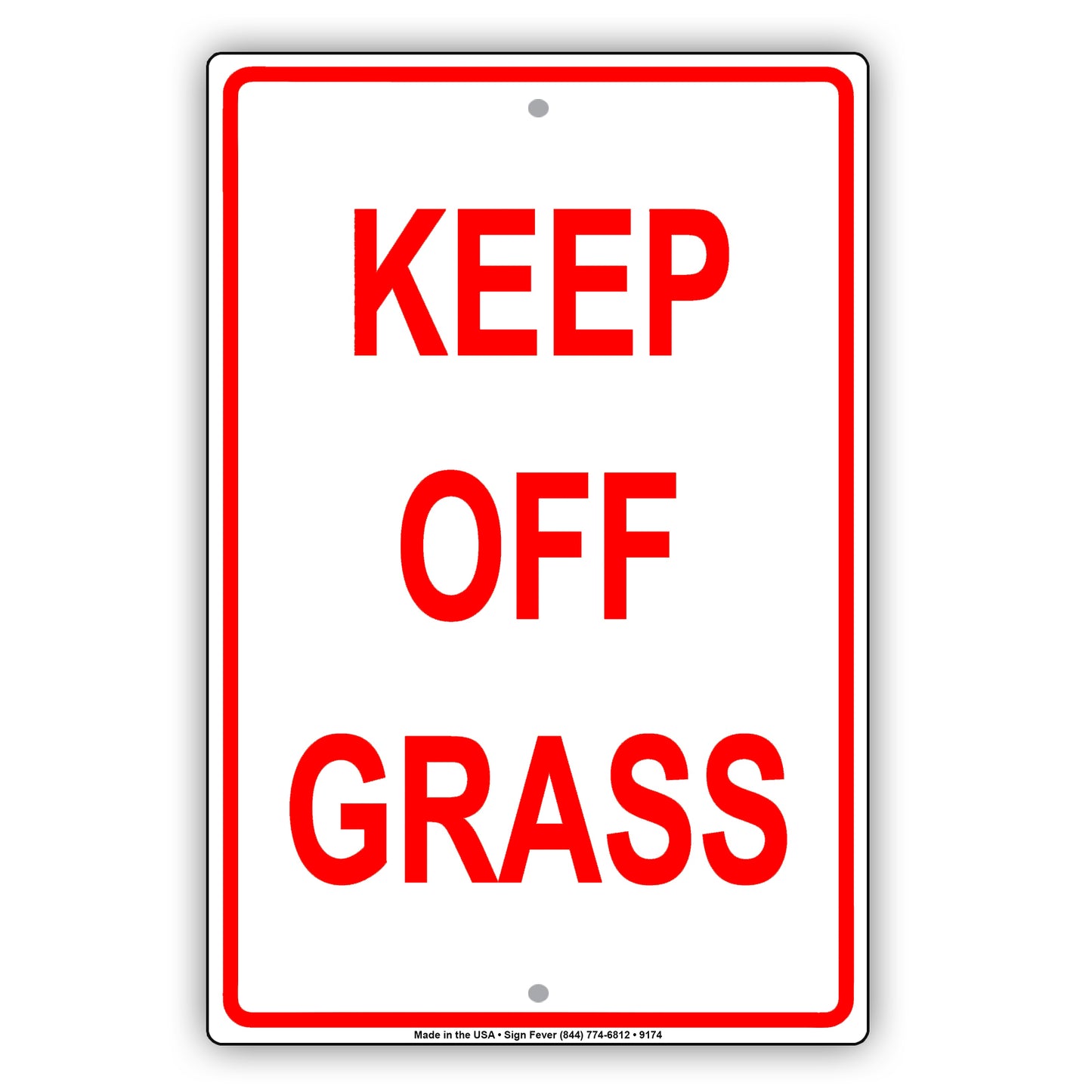 Keep Off Grass Restriction Notice Warning Aluminum Metal Sign