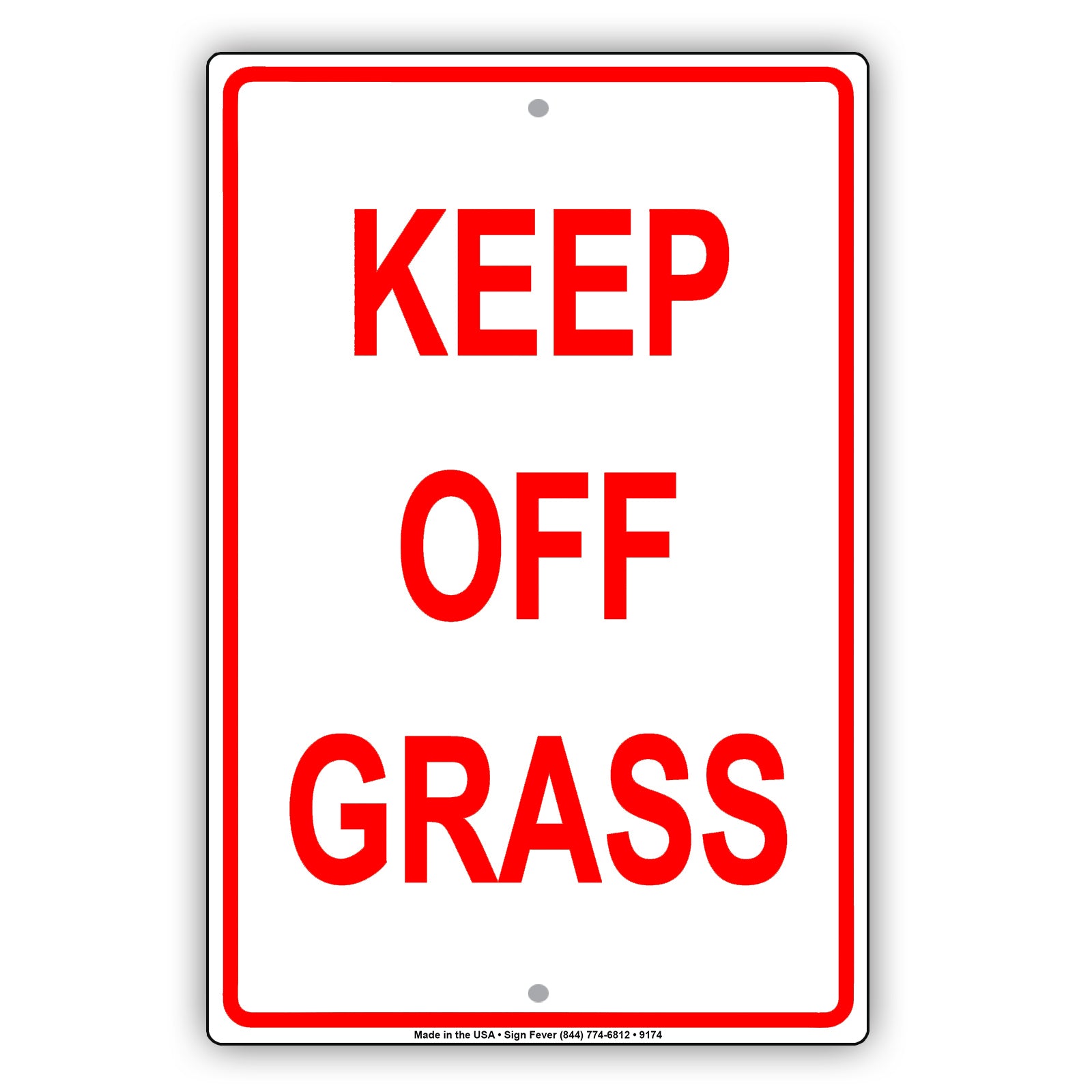 Keep Off Grass Restriction Notice Warning Aluminum Metal Sign