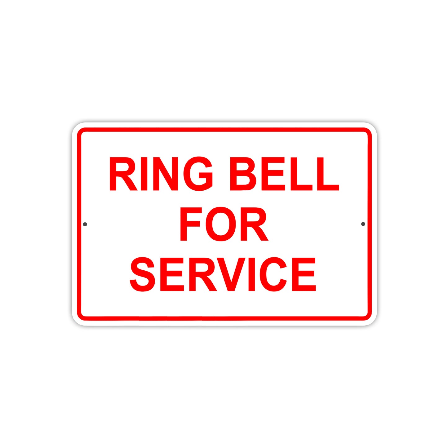 Ring Bell for Service Office School Aluminum Metal Sign