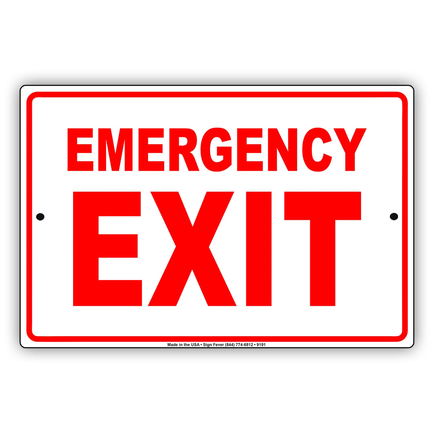 Emergency Exit Parking Lot Gate Do Not Block Aluminum Metal Sign