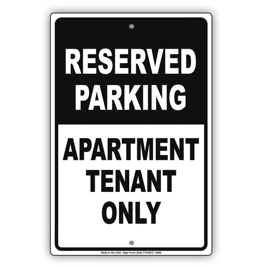 Reserved Parking Apartment Tenant Only Private Parking Aluminum Metal Sign Plate