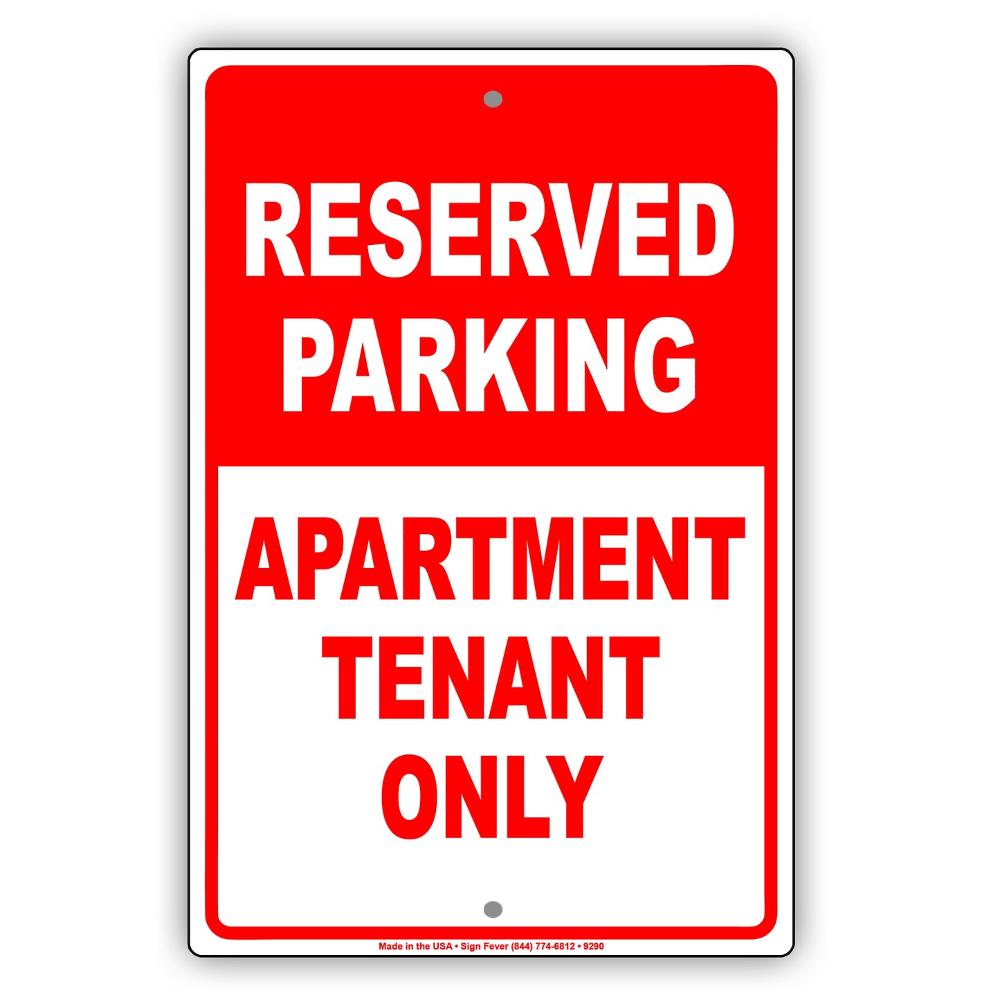 Reserved Parking Apartment Tenant Only Private Parking Aluminum Metal Sign Plate