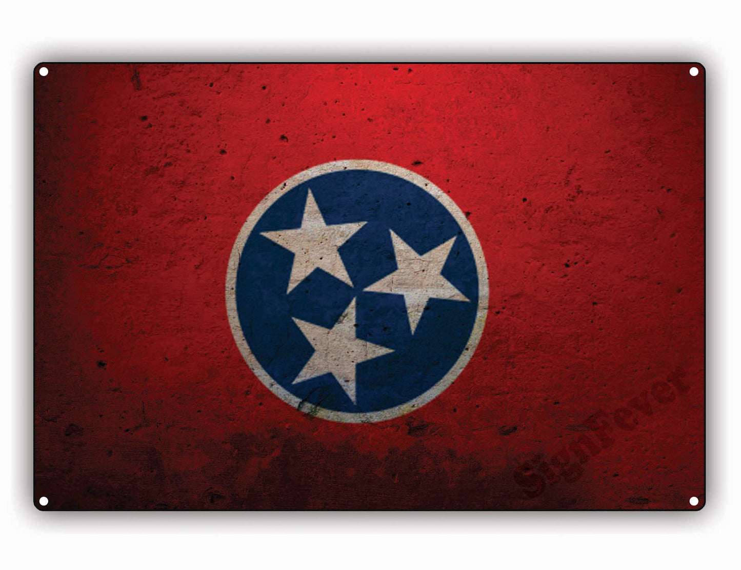 Tennessee State Flag Novelty Vintage Rustic Grunge Wall Decor Gift Aluminum Metal Sign Plate